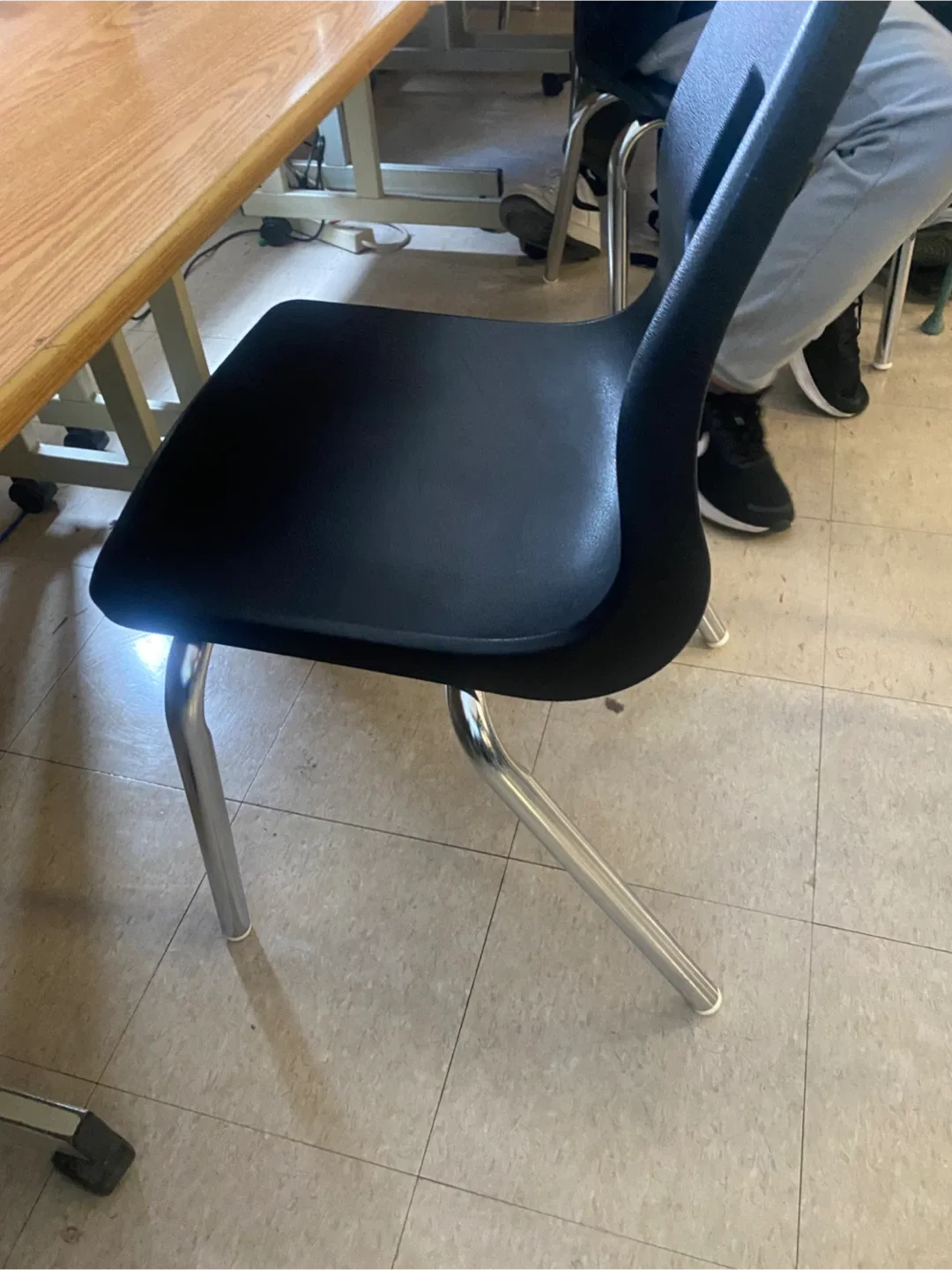 Black Plastic & Metal Office Chair