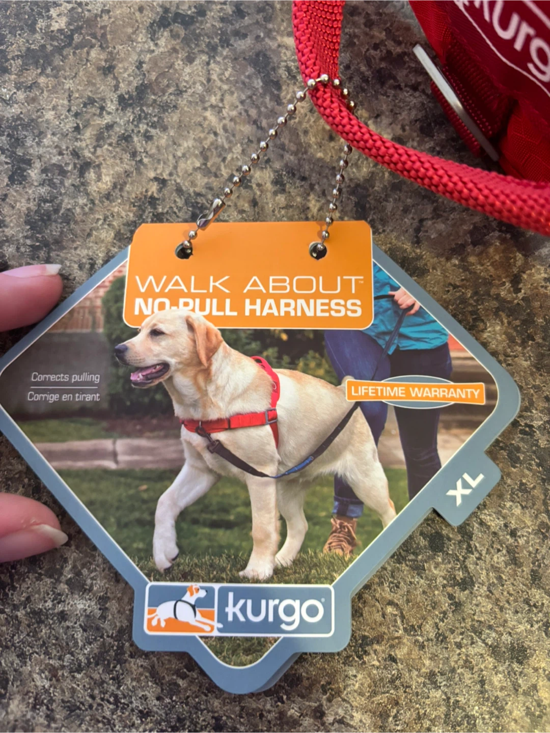 Kurgo Walk About No-Pull Dog Harness - XL - Red - photo 5