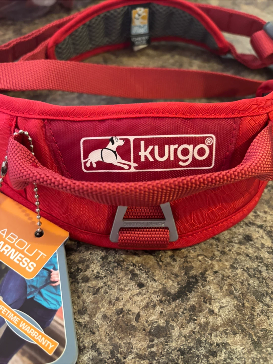 Kurgo Walk About No-Pull Dog Harness - XL - Red - photo 2
