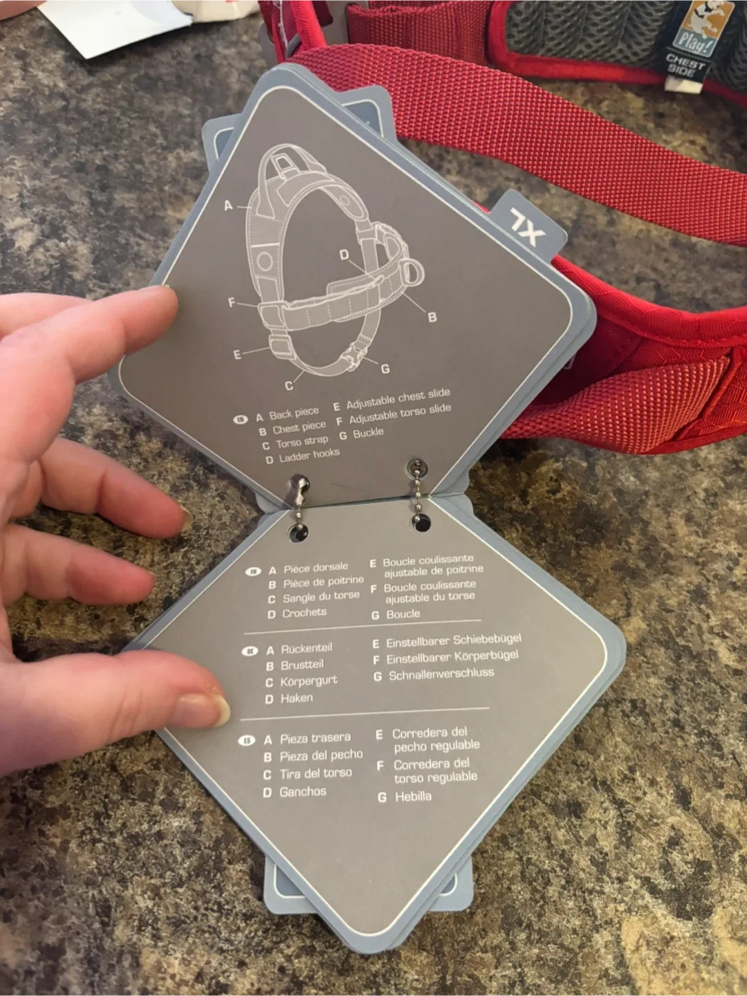 Kurgo Walk About No-Pull Dog Harness - XL - Red image indicator(6)