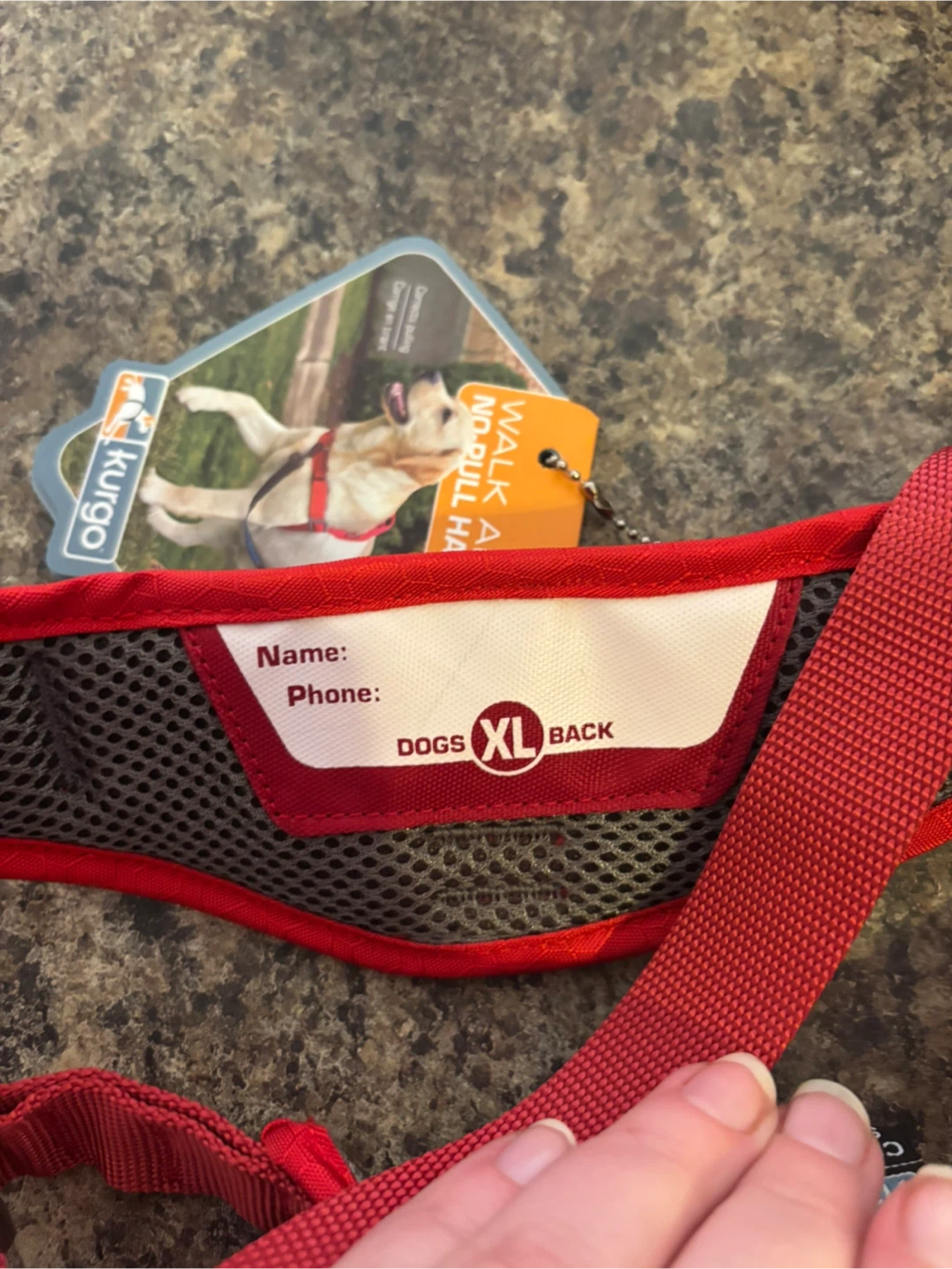 Kurgo Walk About No-Pull Dog Harness - XL - Red - photo 4