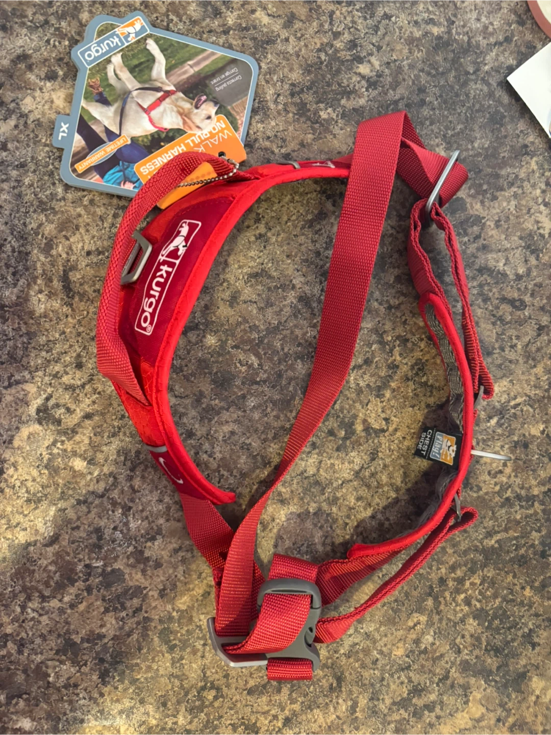 Kurgo Walk About No-Pull Dog Harness - XL - Red