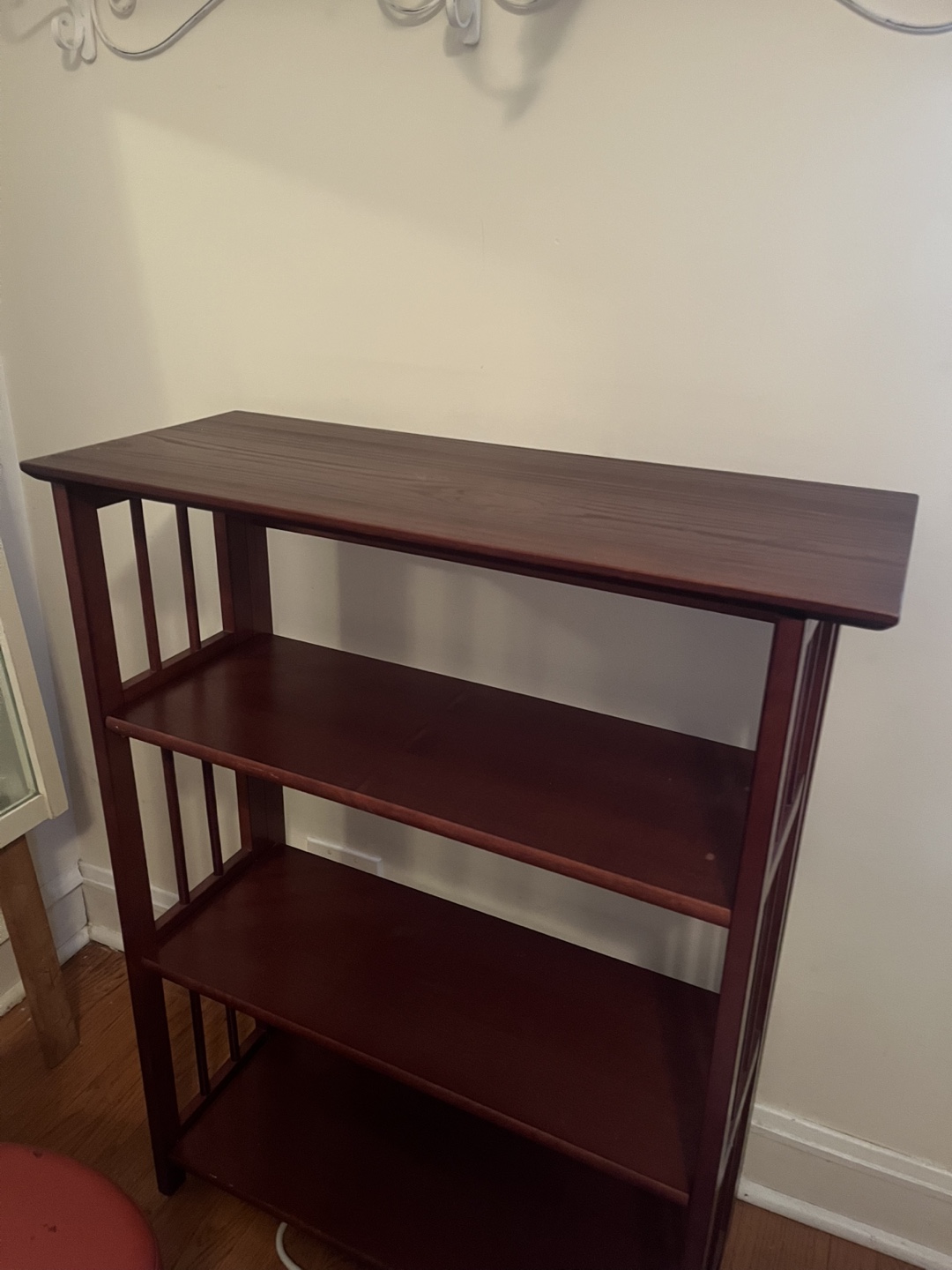 Casual Home 3-Shelf Folding Stackable Bookcase - Mahogany