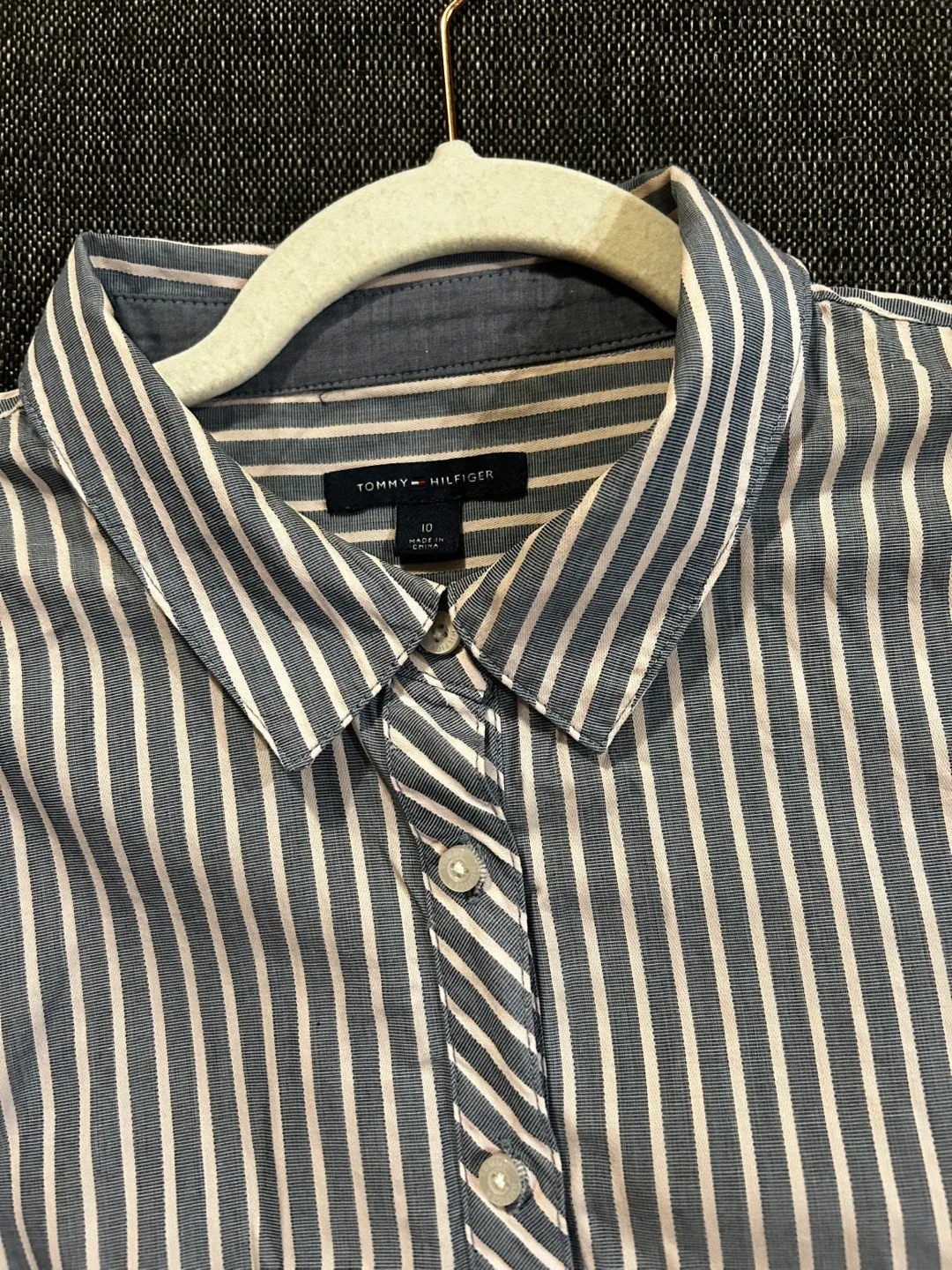 Tommy Hilfiger Striped Shirt Dress - Size 10 image indicator(3)