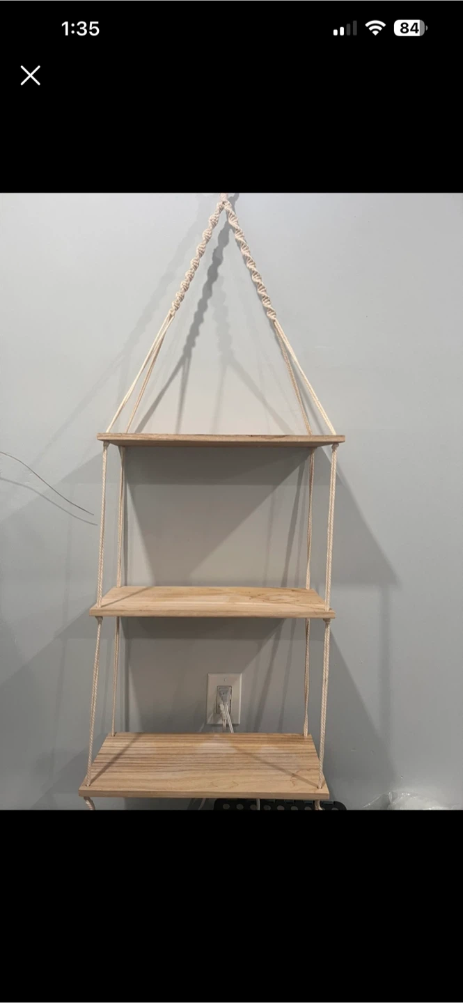 Macrame Hanging Shelf - 3 Tier