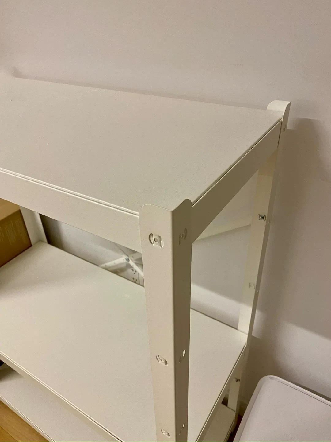 IKEA White 3-Shelf Metal Shelving Unit image indicator(3)