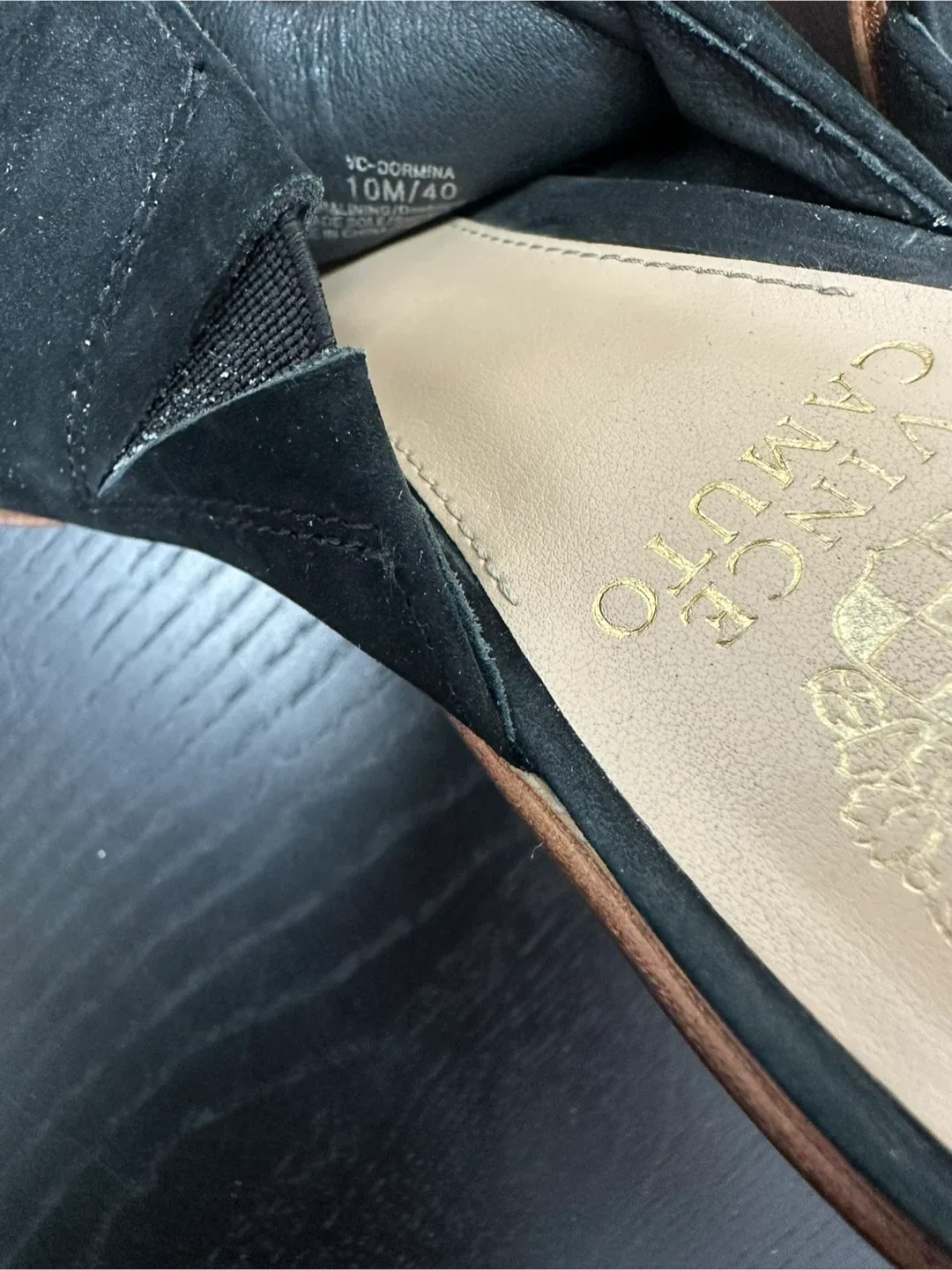 Vince Camuto Black Suede Mules - Size 10 image indicator(3)