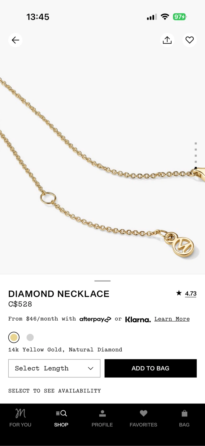 Mejuri Diamond Necklace and bracelet - 14k Yellow Gold - photo 4