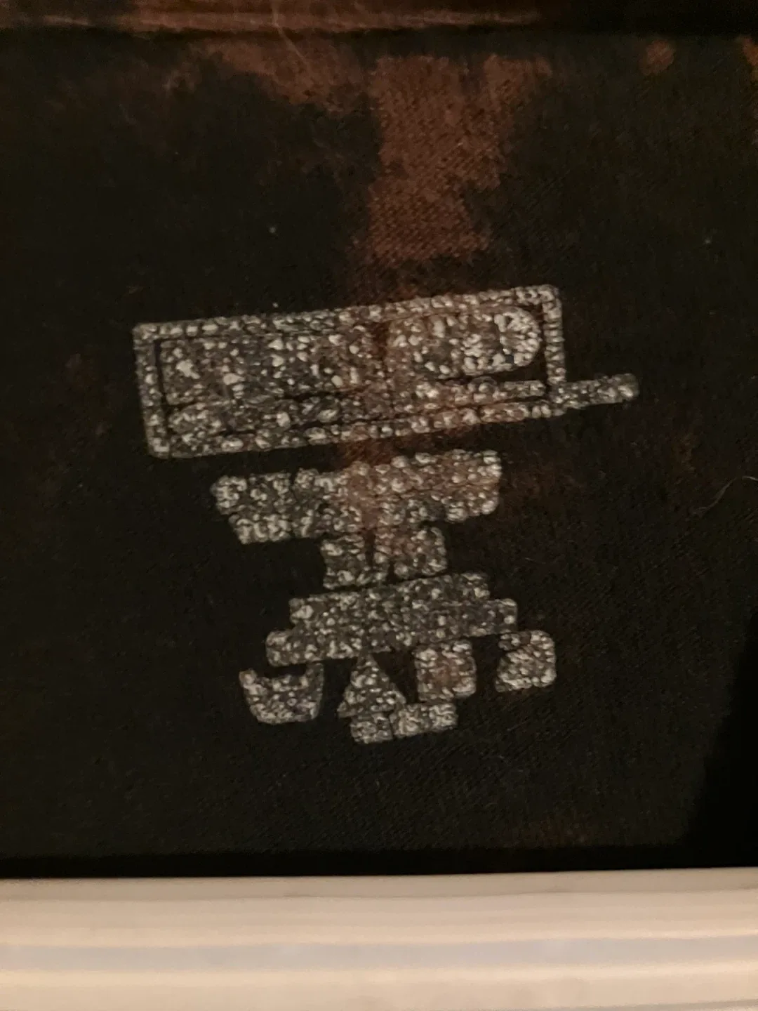 bleach-painted  shirt with unique leaf pattern image indicator(5)