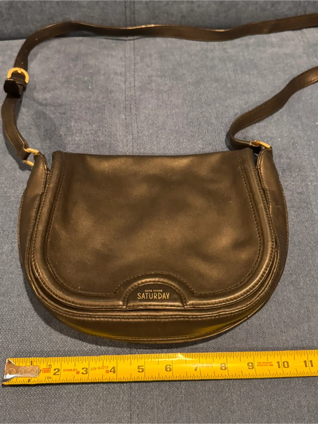 Kate Spade Saturday Black Leather Crossbody Bag image indicator(5)