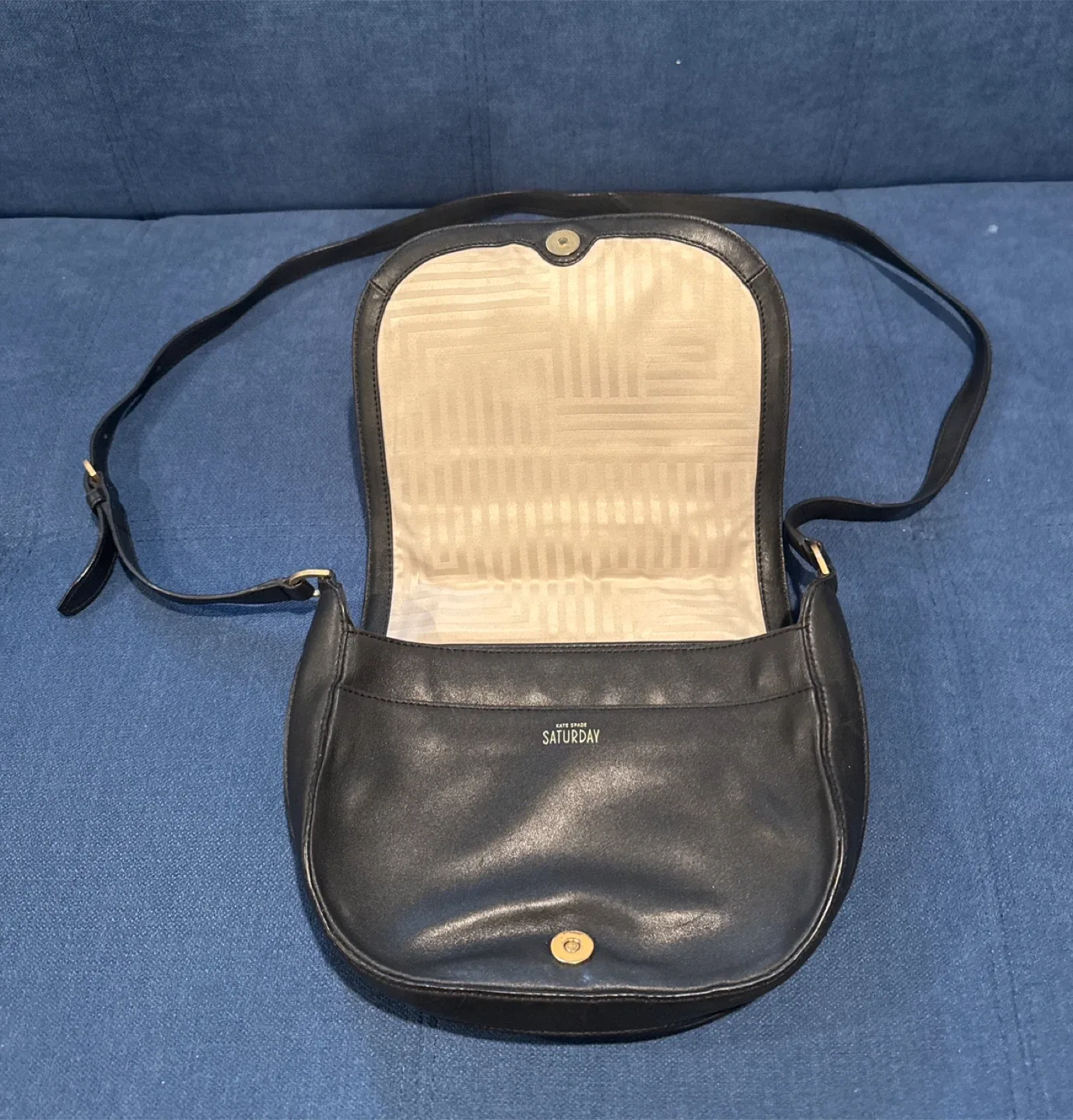 Kate Spade Saturday Black Leather Crossbody Bag image indicator(3)