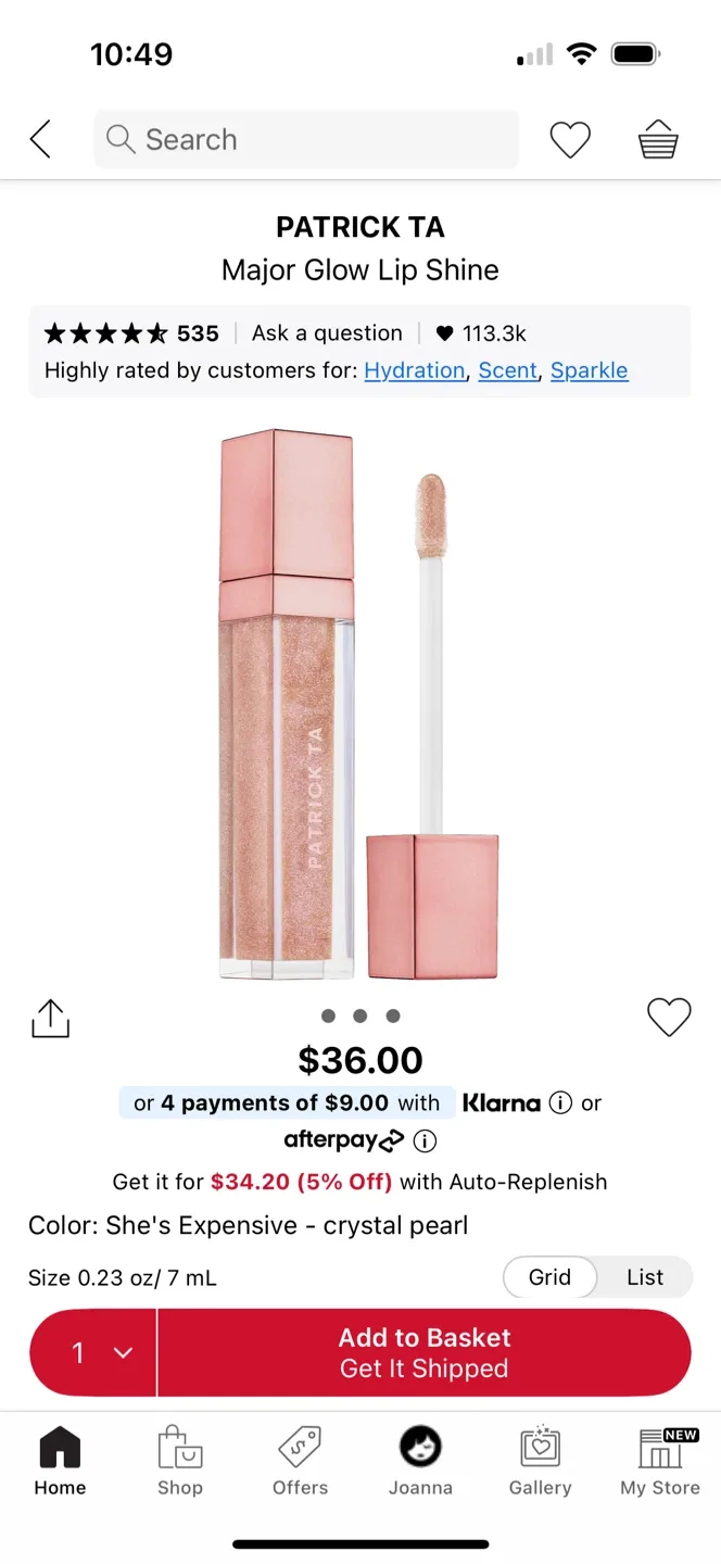New Patrick Ta Major Glow Lip Shine - She's Expensive image indicator(5)