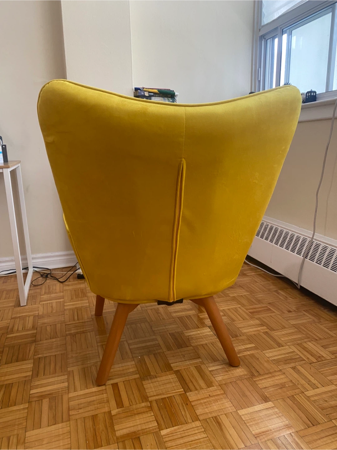 Yellow Velvet Accent Chair - photo 2