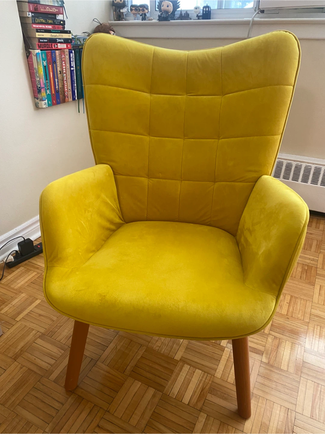 Yellow Velvet Accent Chair