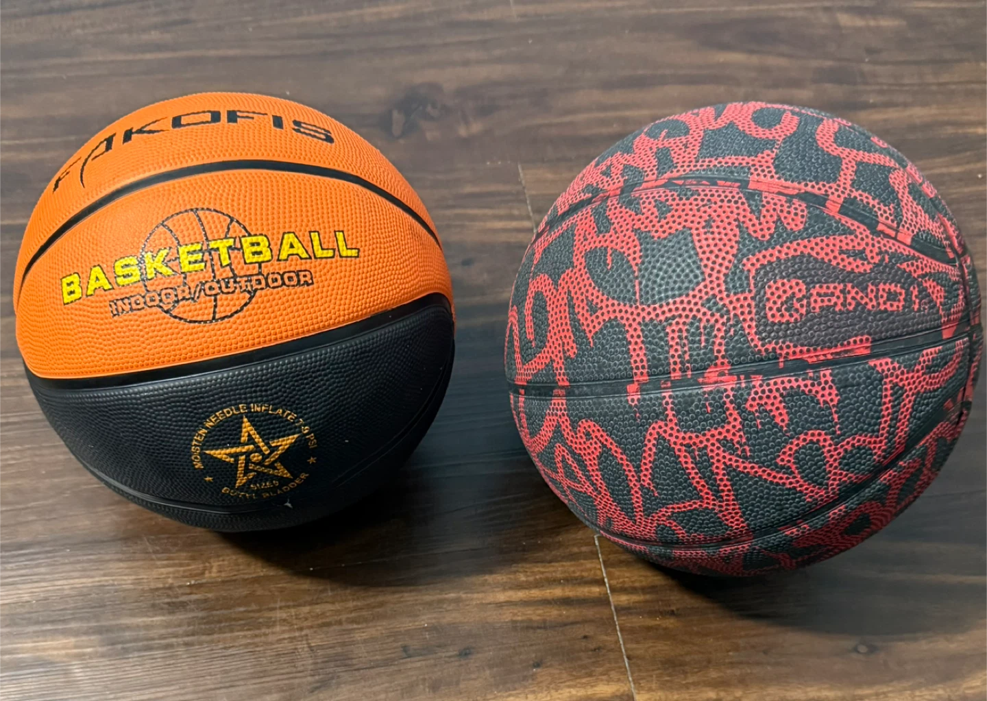 Two Basketballs: Indoor/Outdoor