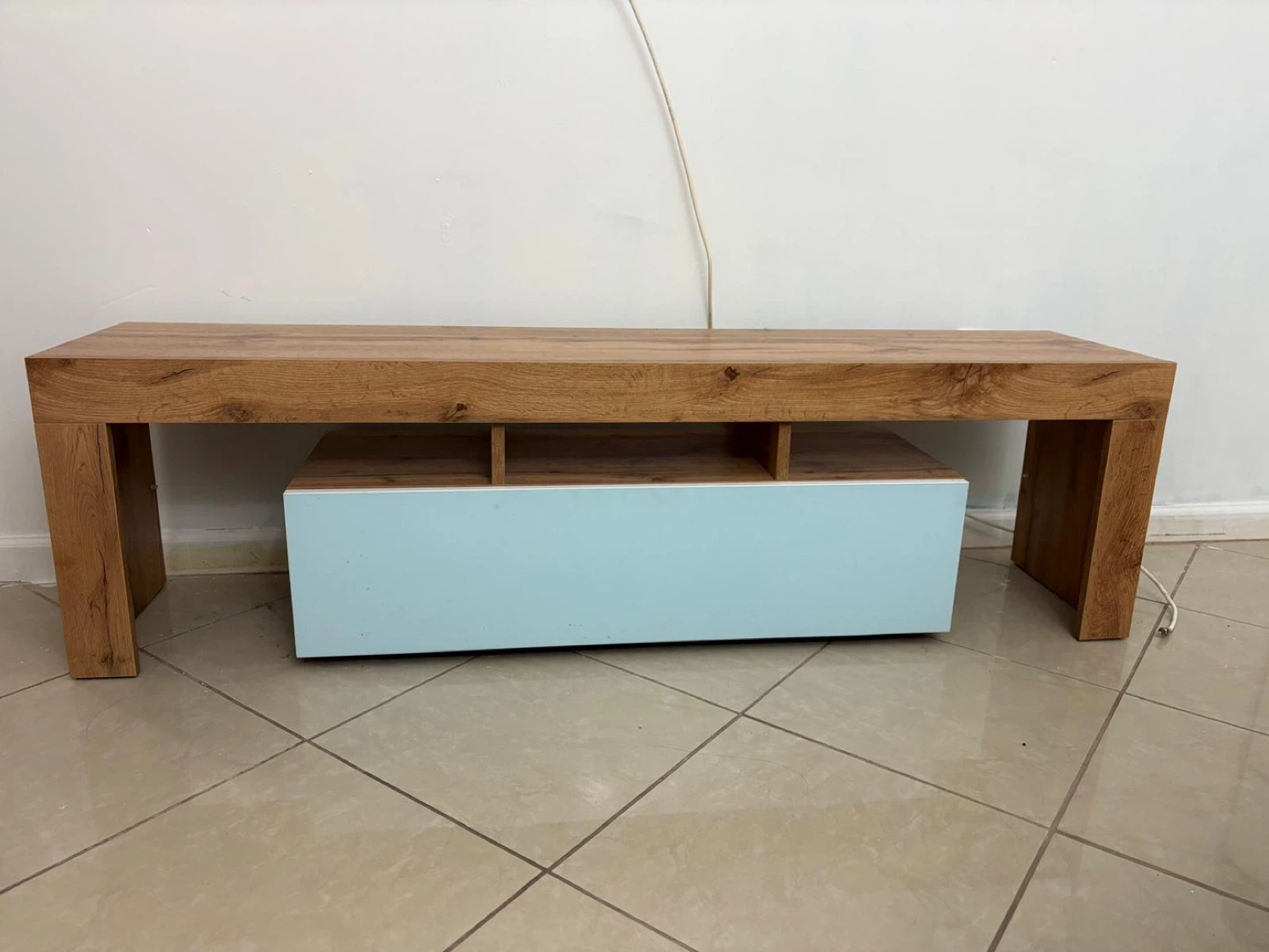 Wooden TV Stand with Storage - photo 3