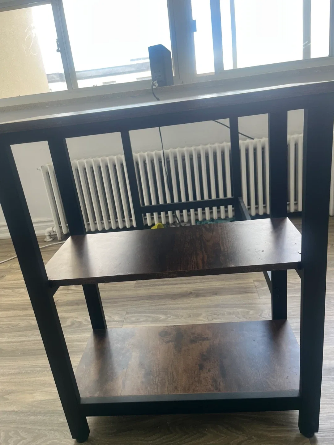 Wood and Metal Desk with Shelves thumbnail