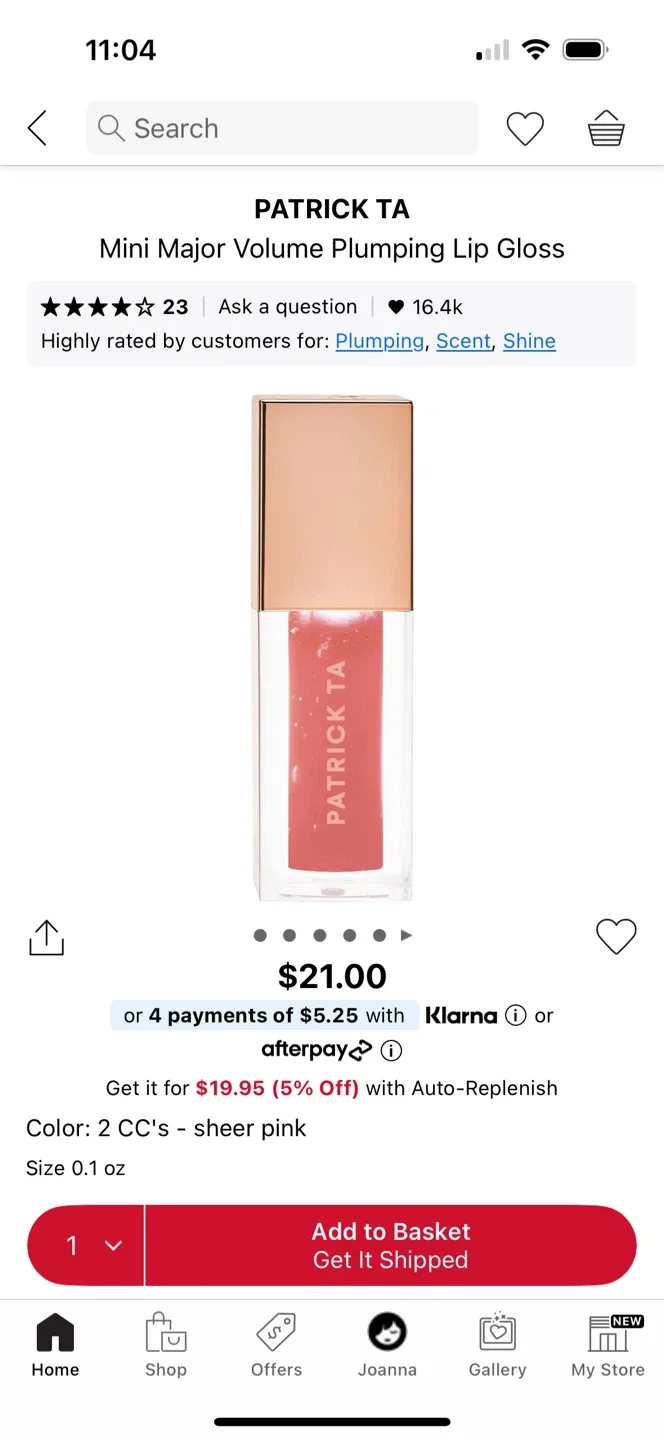 New Patrick Ta Mini Major Volume Lip Gloss - 2 CC's image indicator(4)