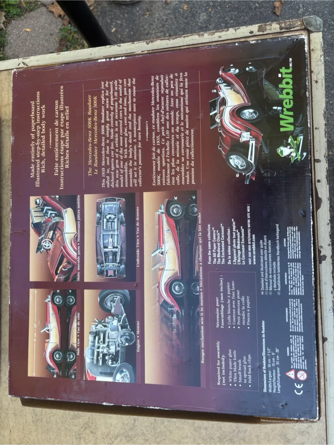 Mercedes-Benz 500K Roadster Wrebbit Paperboard Car Model image indicator(3)