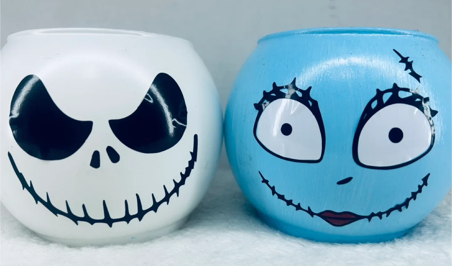 Nightmare Before Christmas Jack & Sally Candle Holders thumbnail