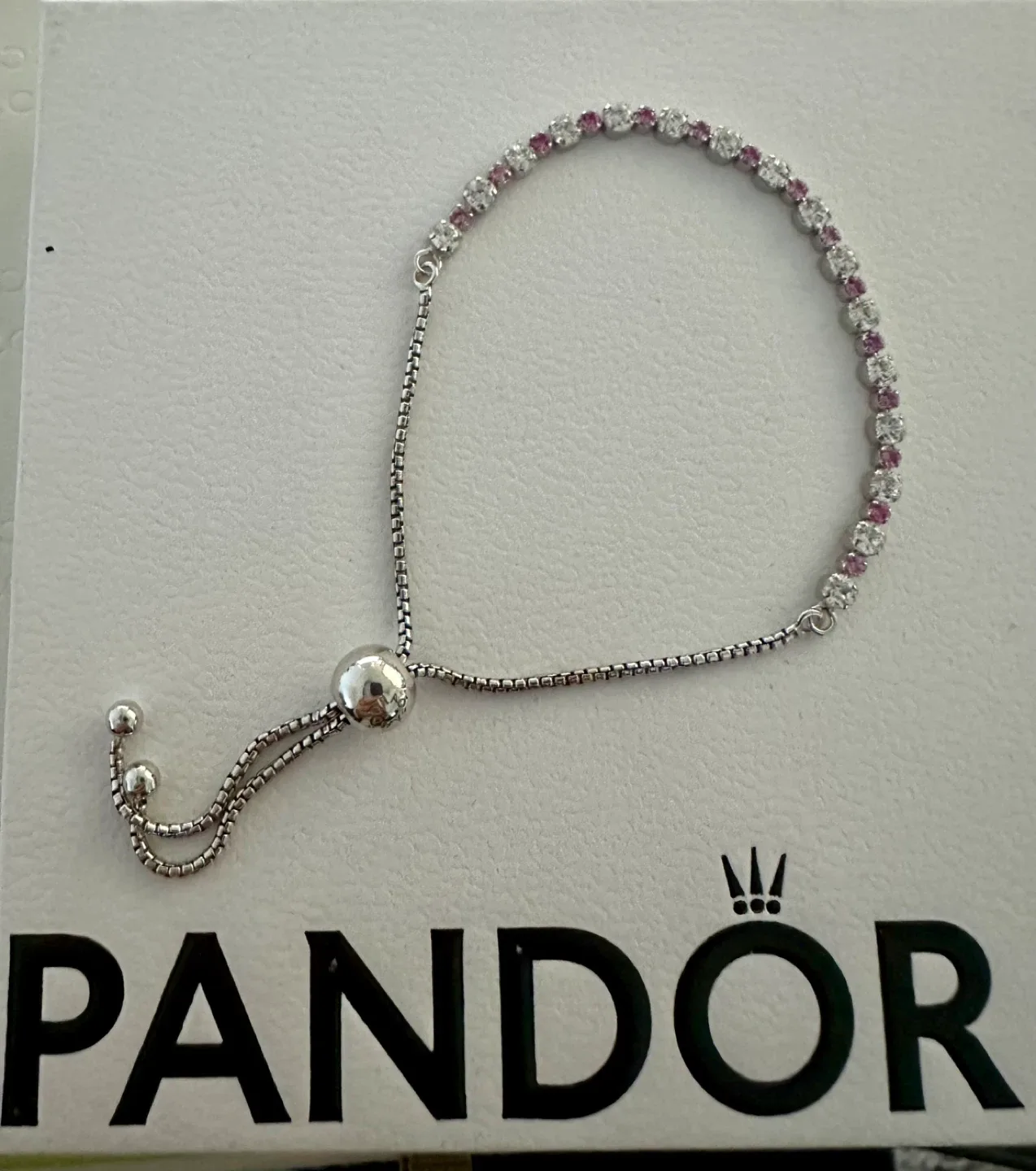 Authentic Pandora Sparkling Slider Tennis Bracelet - NEW thumbnail