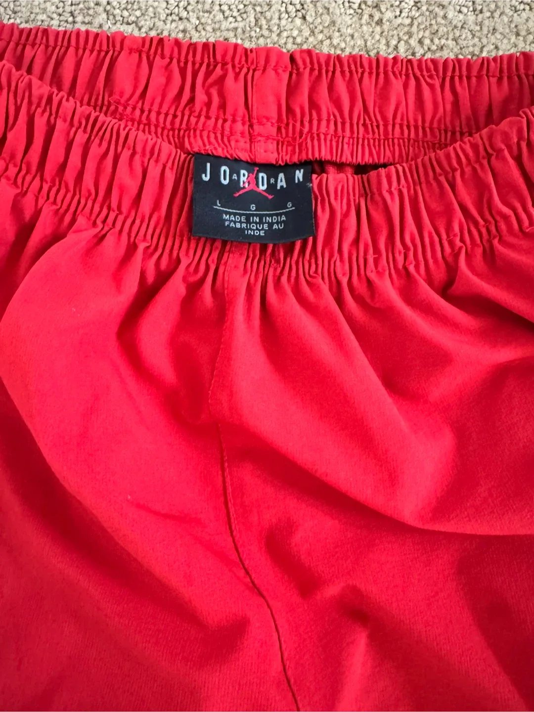 Jordan Red Track Pants, Size Large image indicator(2)