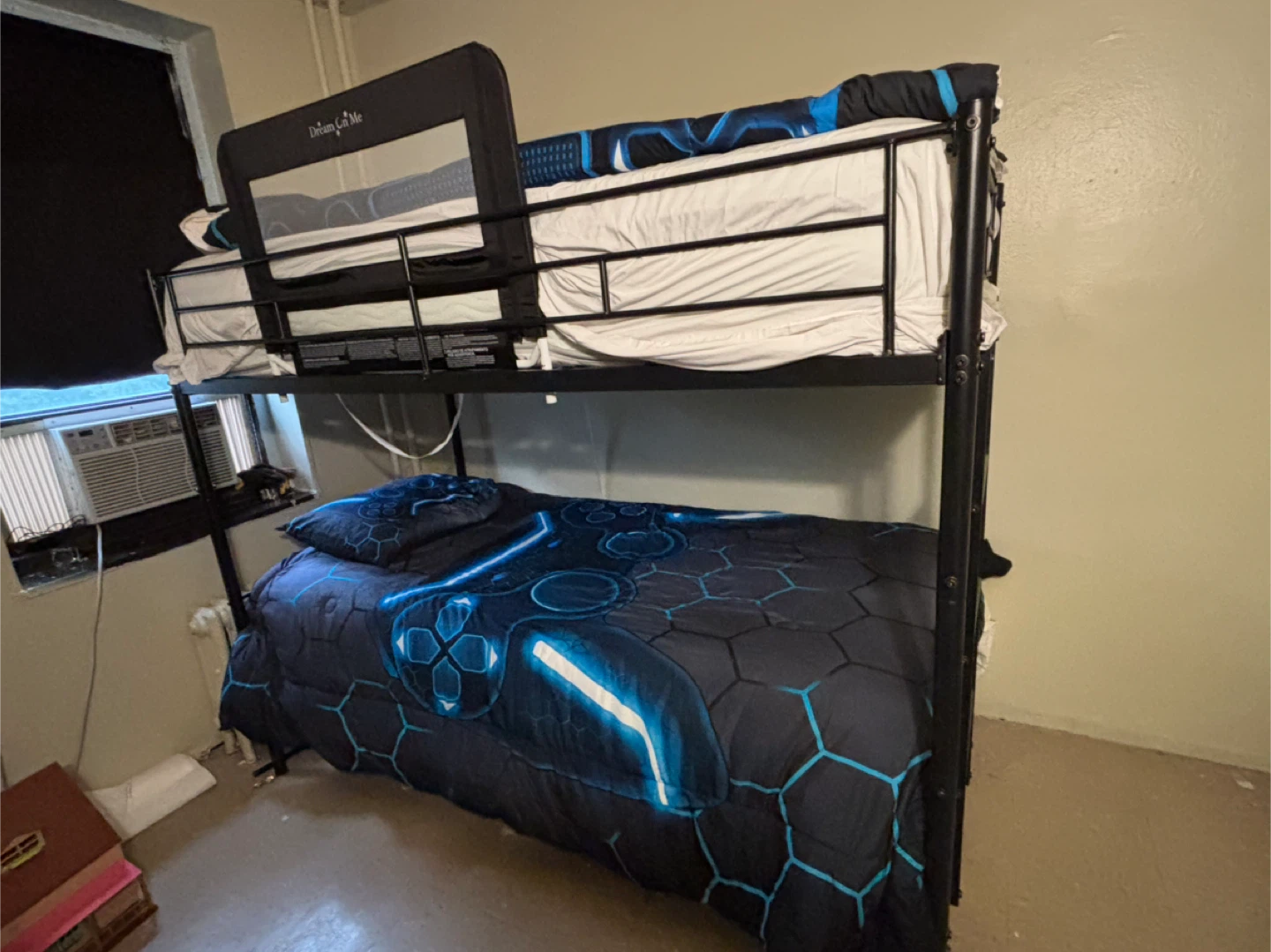Black Metal Twin Bunk Bed with mattress included - photo 2