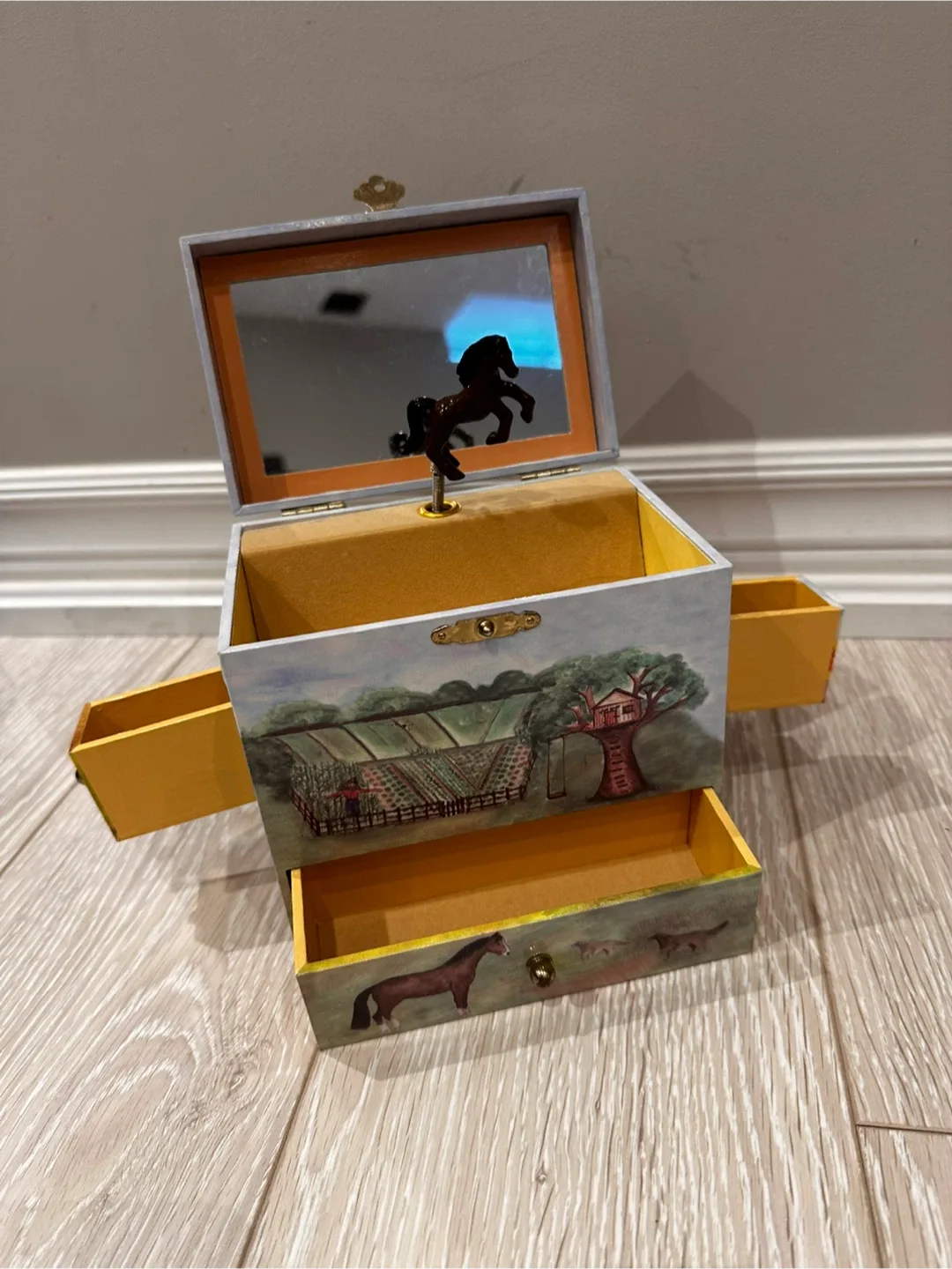 Vintage Horse Ranch Music Box image indicator(2)