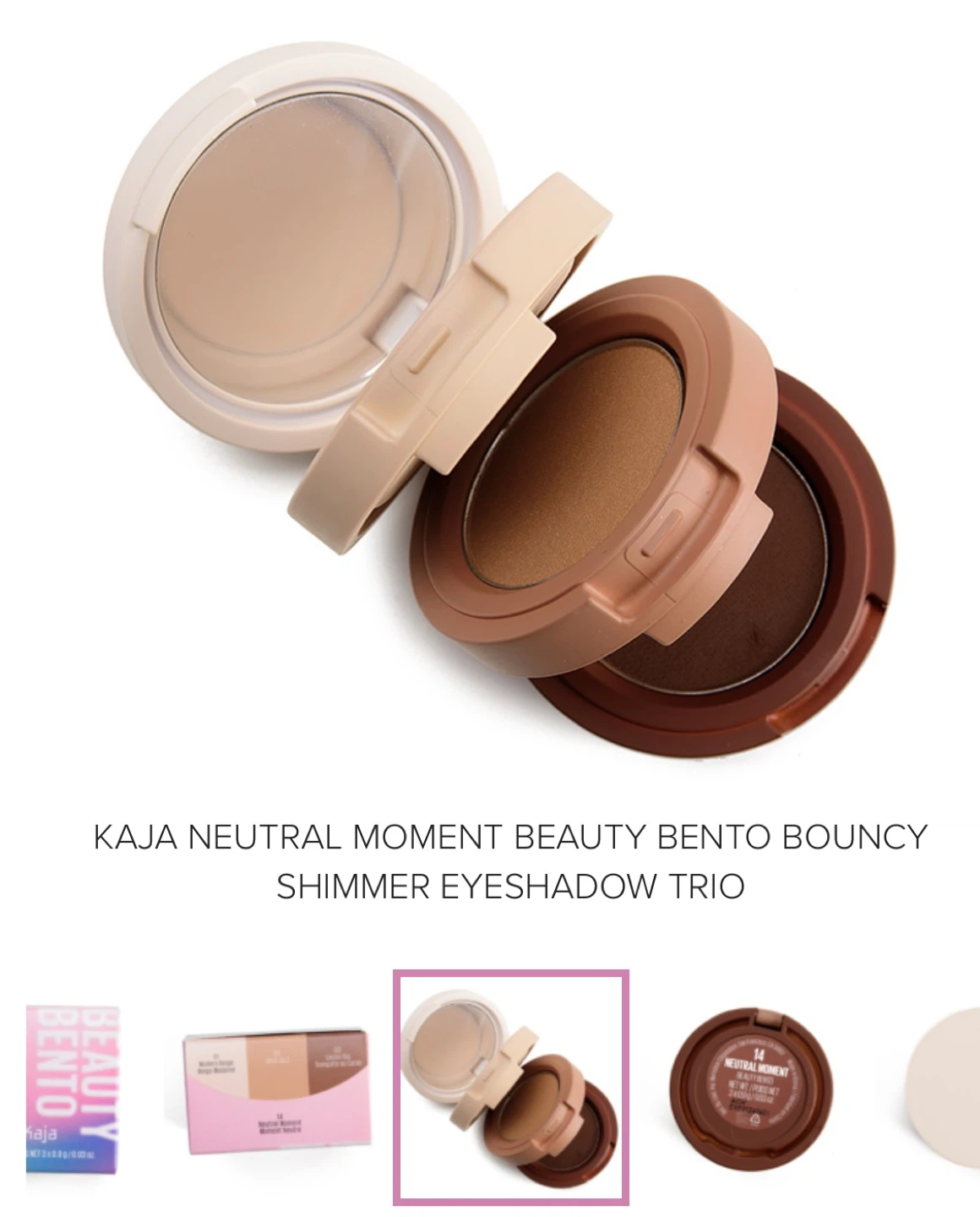🆕 Kaja Beauty Bento Bouncy Eyeshadow Trio - Neutral Moment