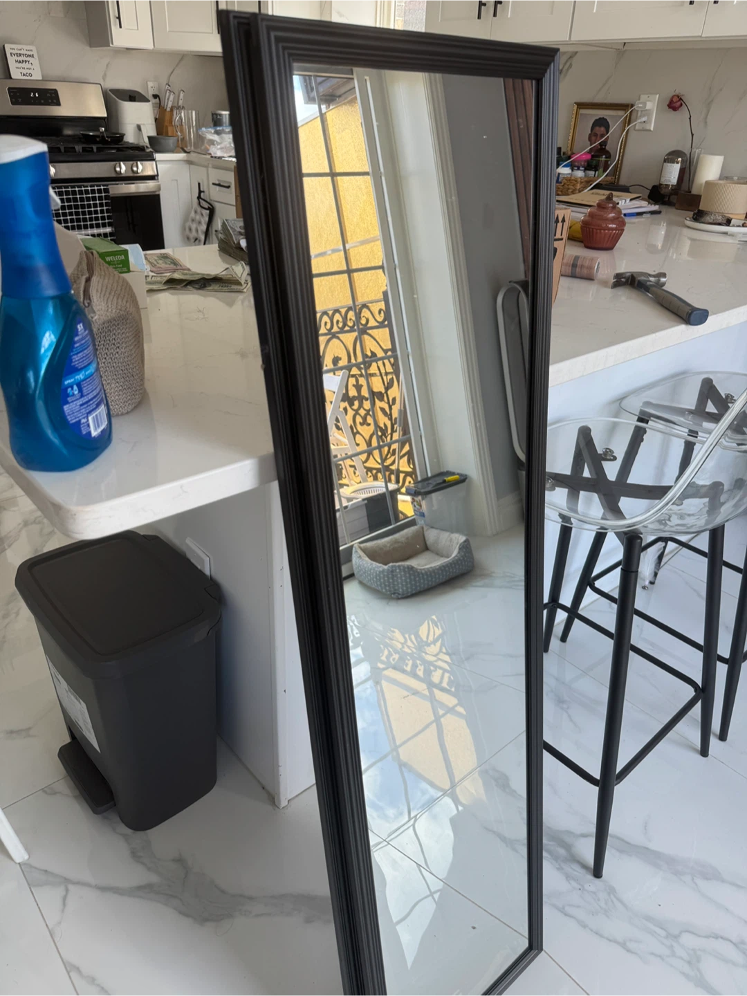 6 Mainstays Full-Length Black Mirror 13.5" x 49.5" - photo 2