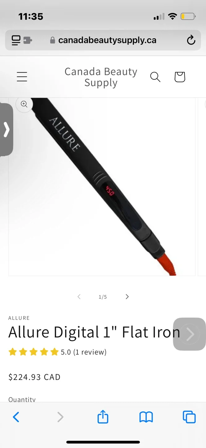 Allure Digital 1" Flat Iron - new in box