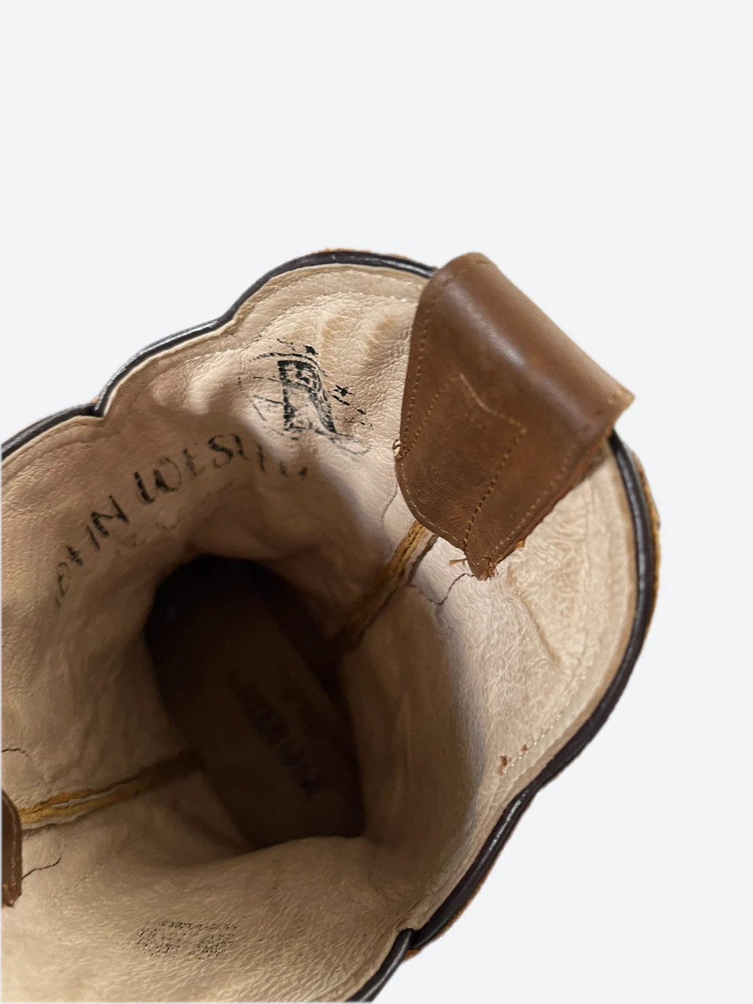 Brown Leather Cowboy Boots with Sunflower Embroidery - photo 4