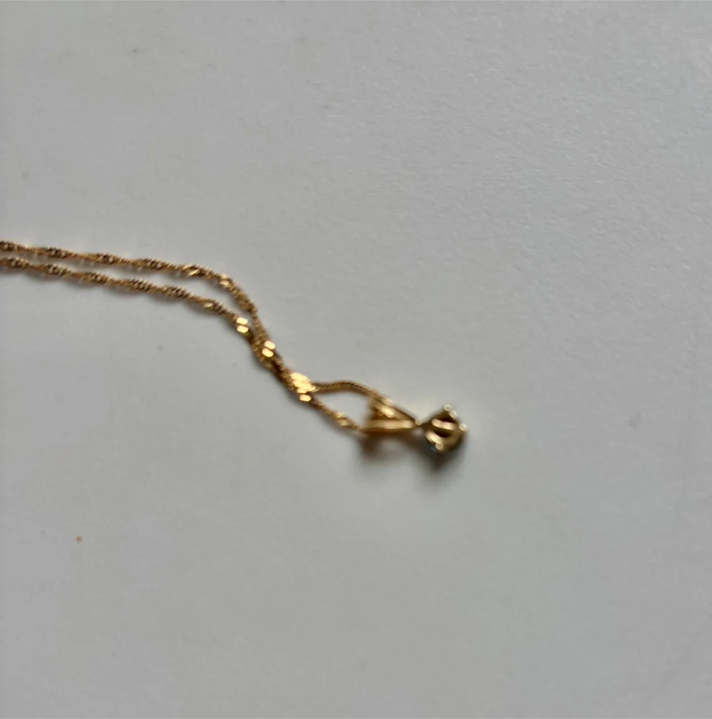 Costume jewelry Gold Colour Necklace with Blue Stone Pendant image indicator(4)