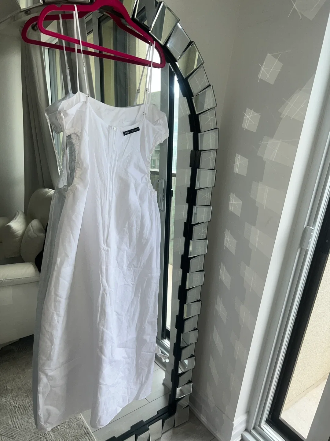Zara White Dress - Size large