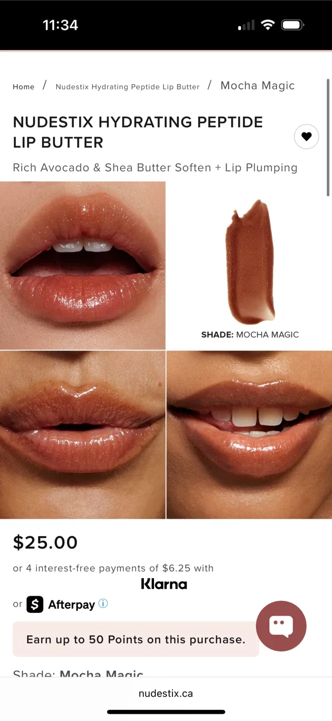New Nudestix Hydrating Peptide Lip Butter - Mocha Magic image indicator(2)
