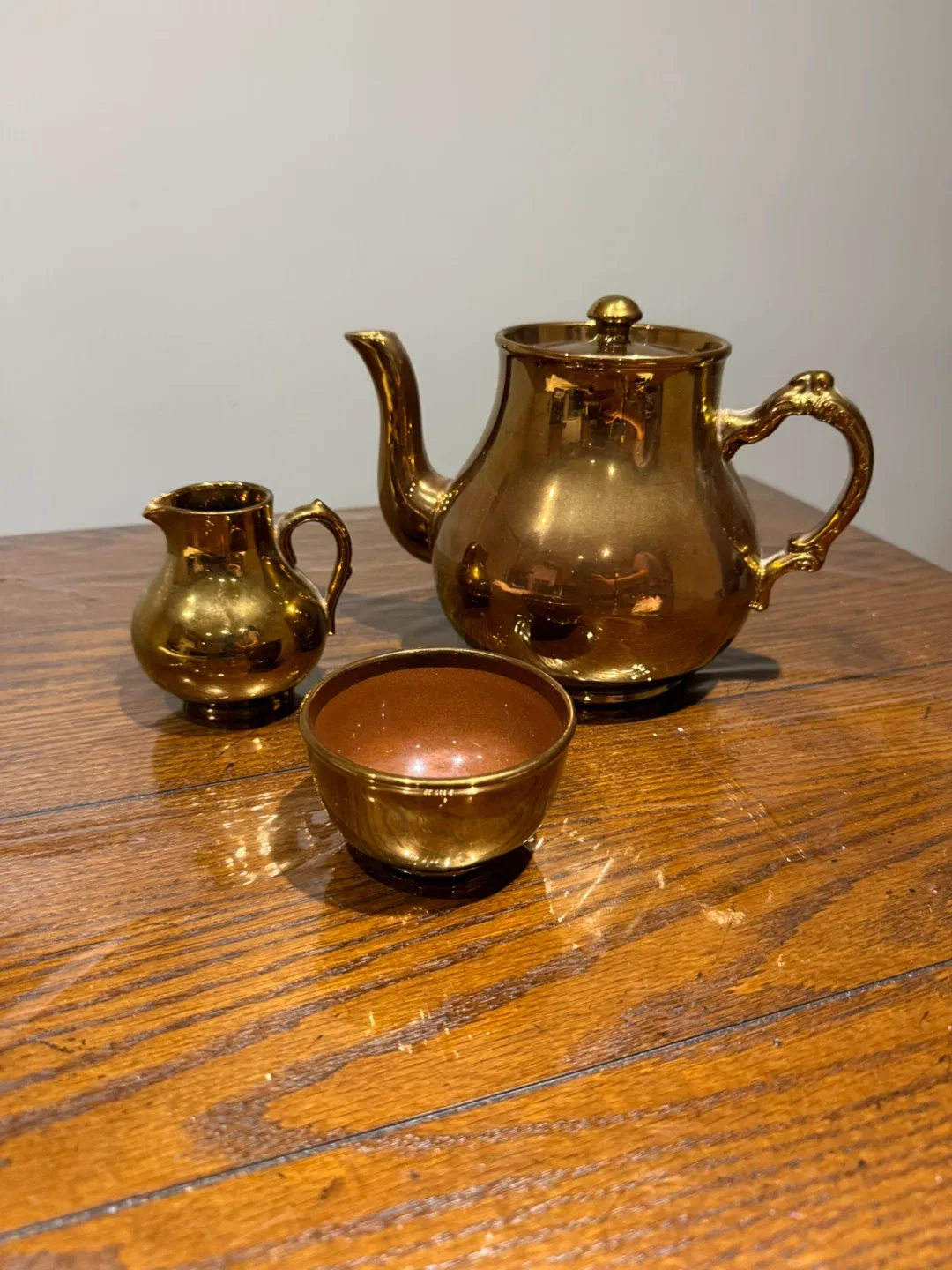 Vintage Gold Teapot Set – Possibly Gibson & Sons, Made in Englan thumbnail