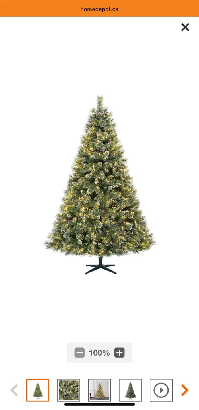 7.5 Foot Pre Lit Christmas Tree and Storage Bag
