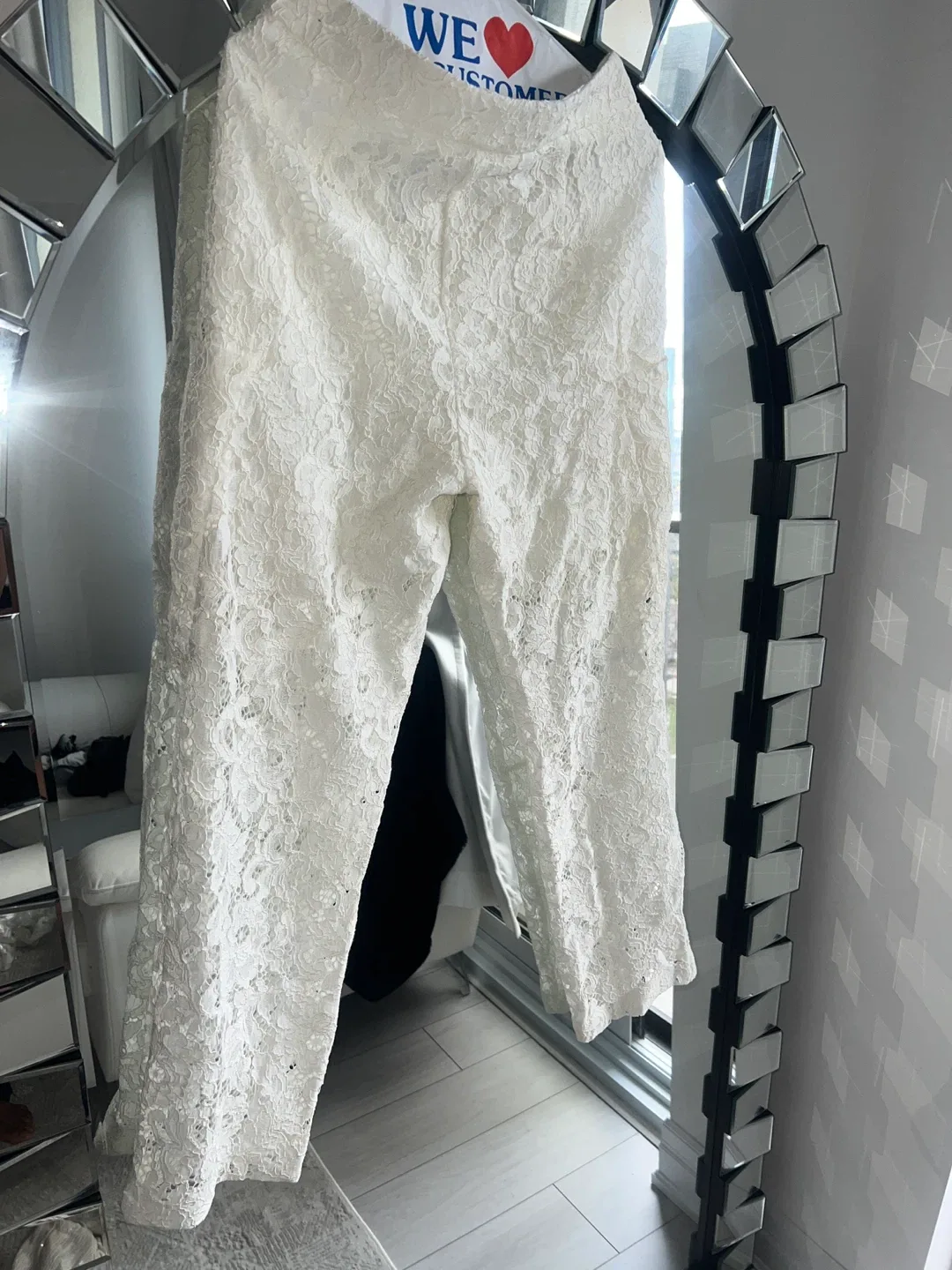 Lace Pants - Size M off white colour