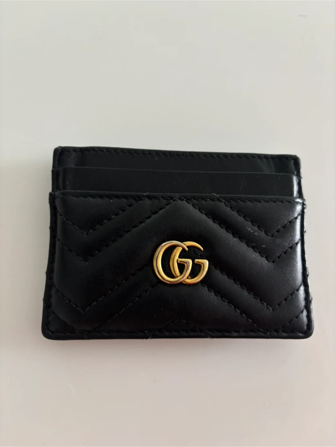 Gucci Marmont Black Leather Shoulder Bag with Card Holder image indicator(7)