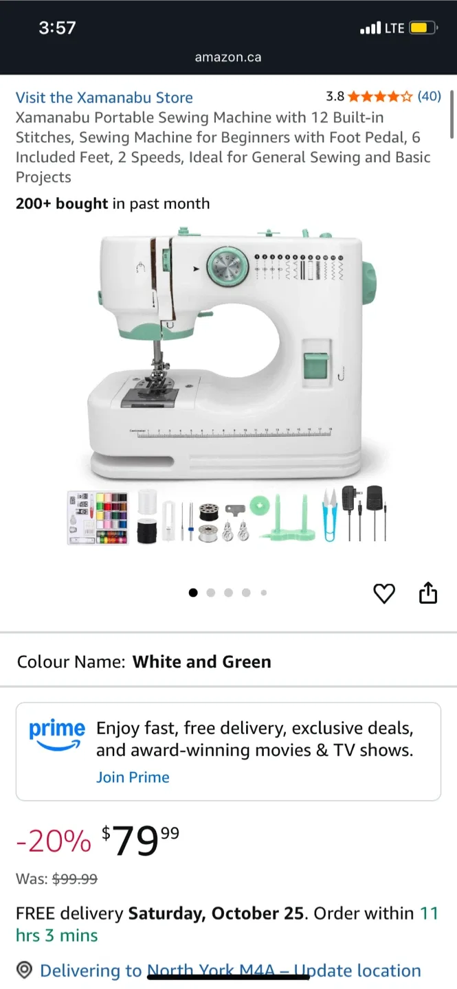 Portable sewing machine