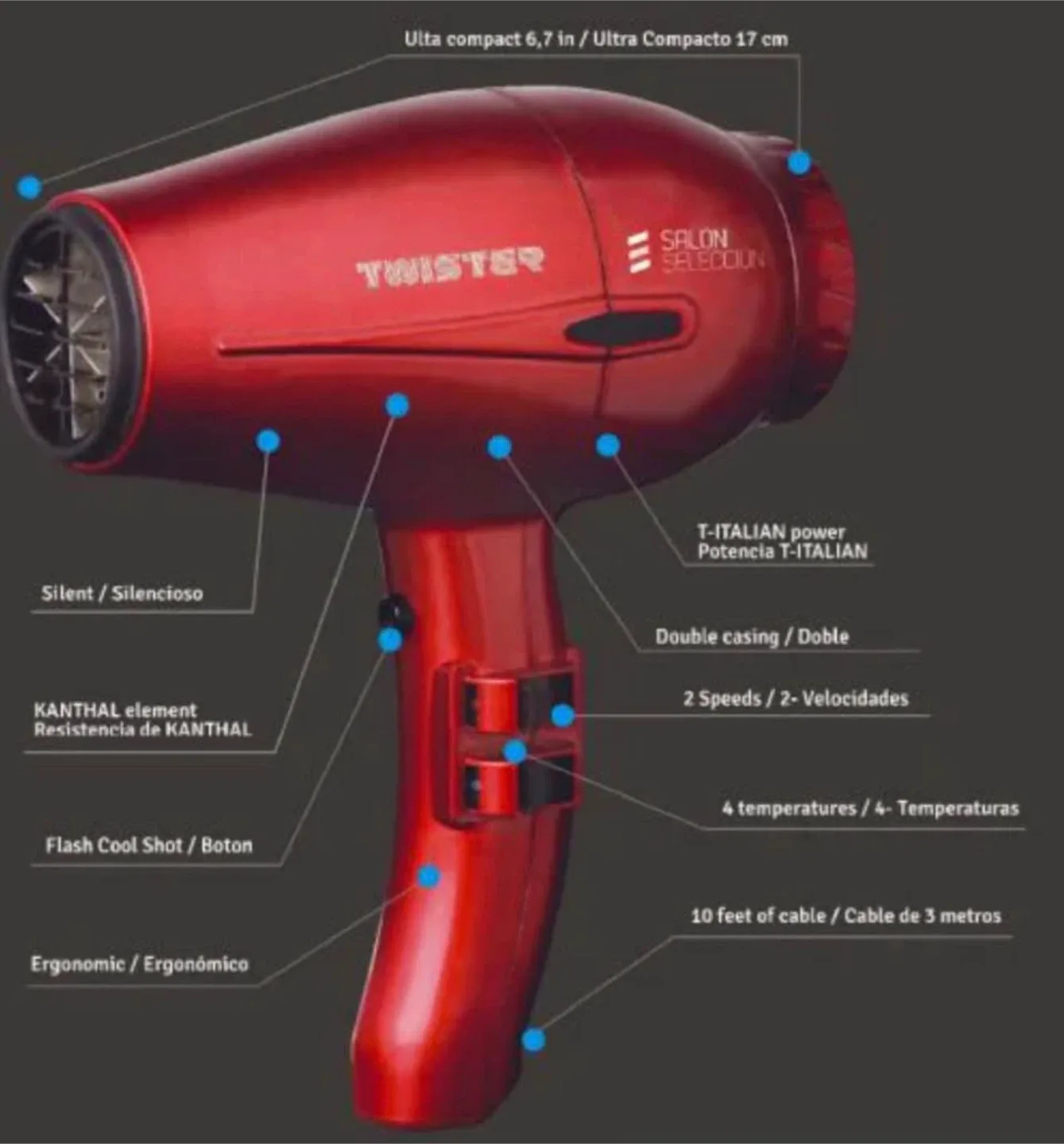 Twister 4200 Salon Selection Hair Dryer image indicator(2)