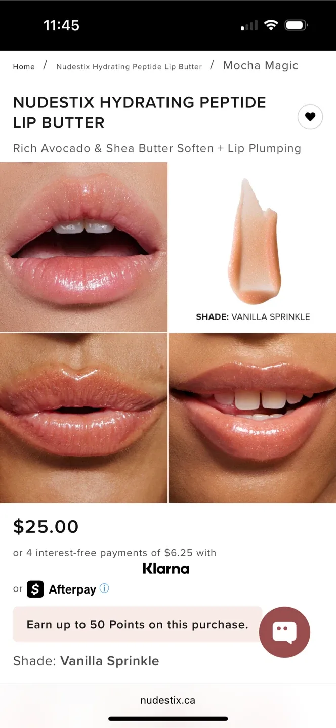 New Nudestix Hydrating Peptide Lip Butter - Vanilla Sprinkle image indicator(3)