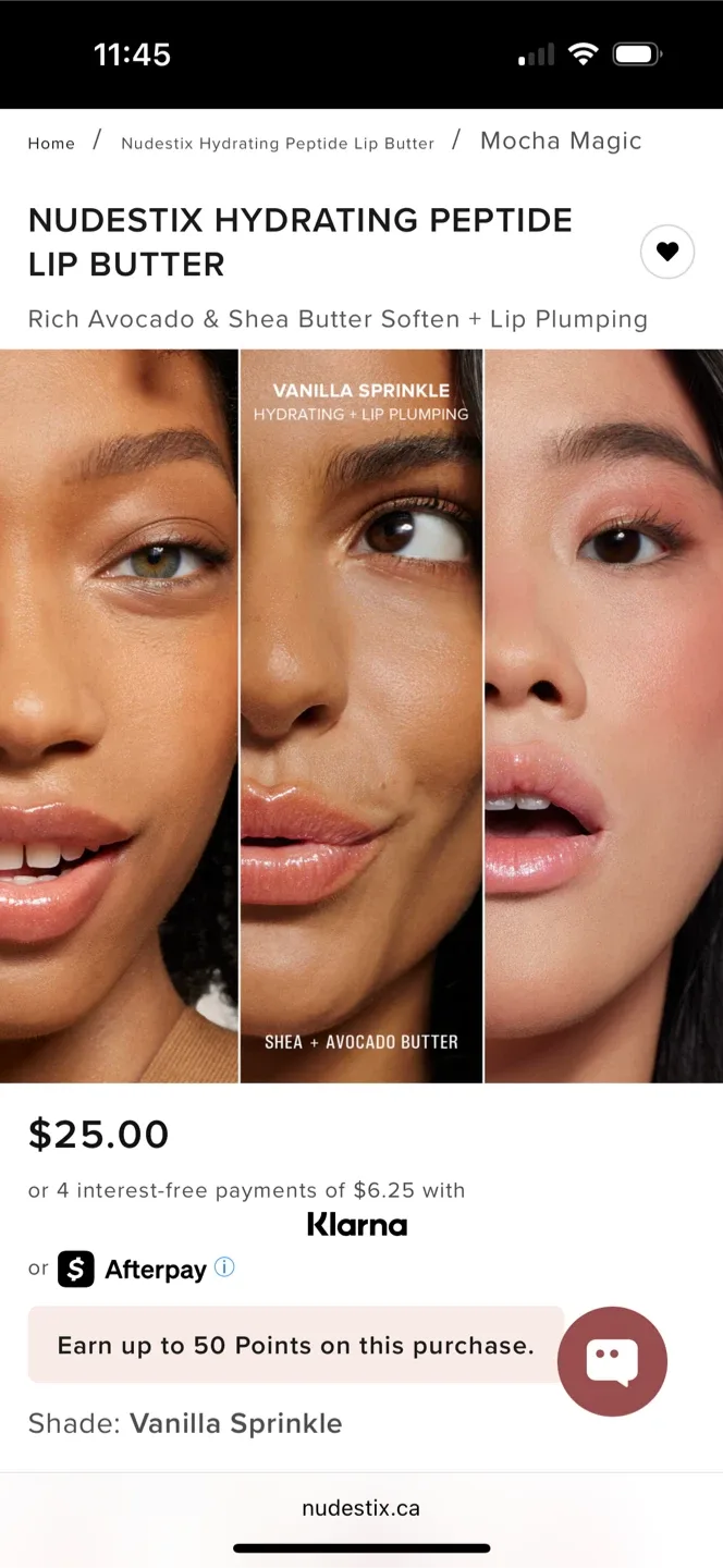 New Nudestix Hydrating Peptide Lip Butter - Vanilla Sprinkle image indicator(2)