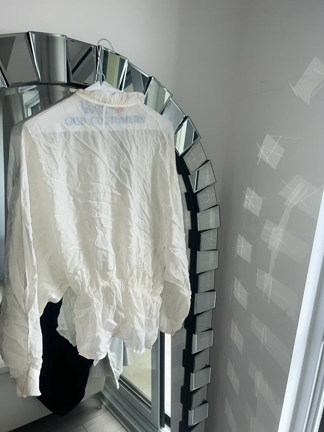 White Ruffle Blouse