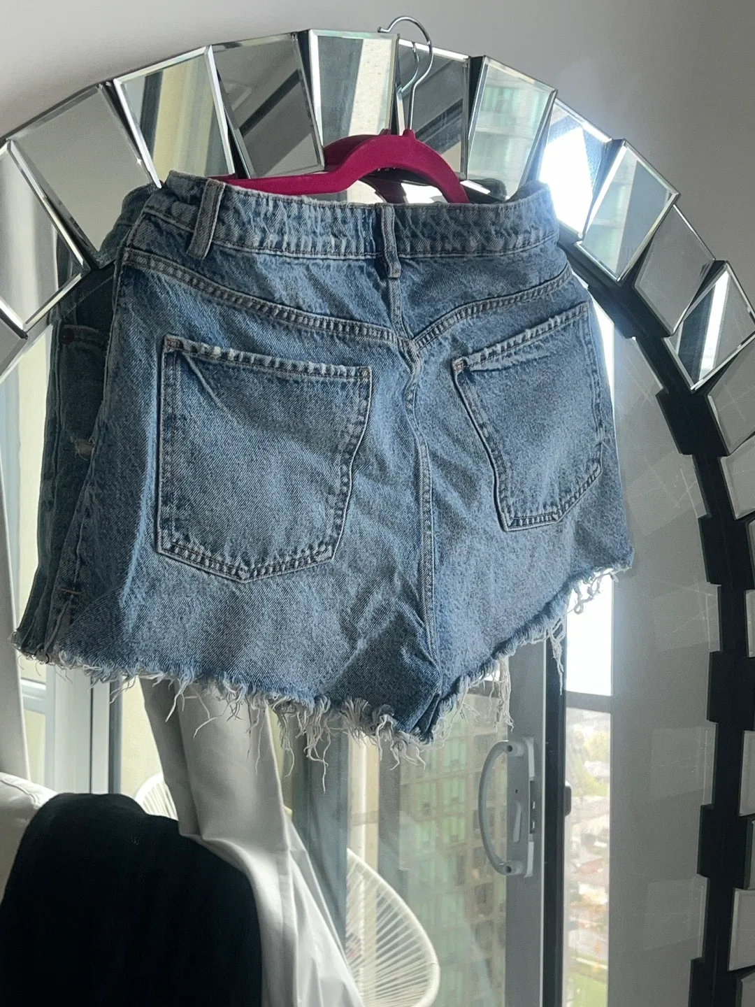 Distressed Denim Shorts