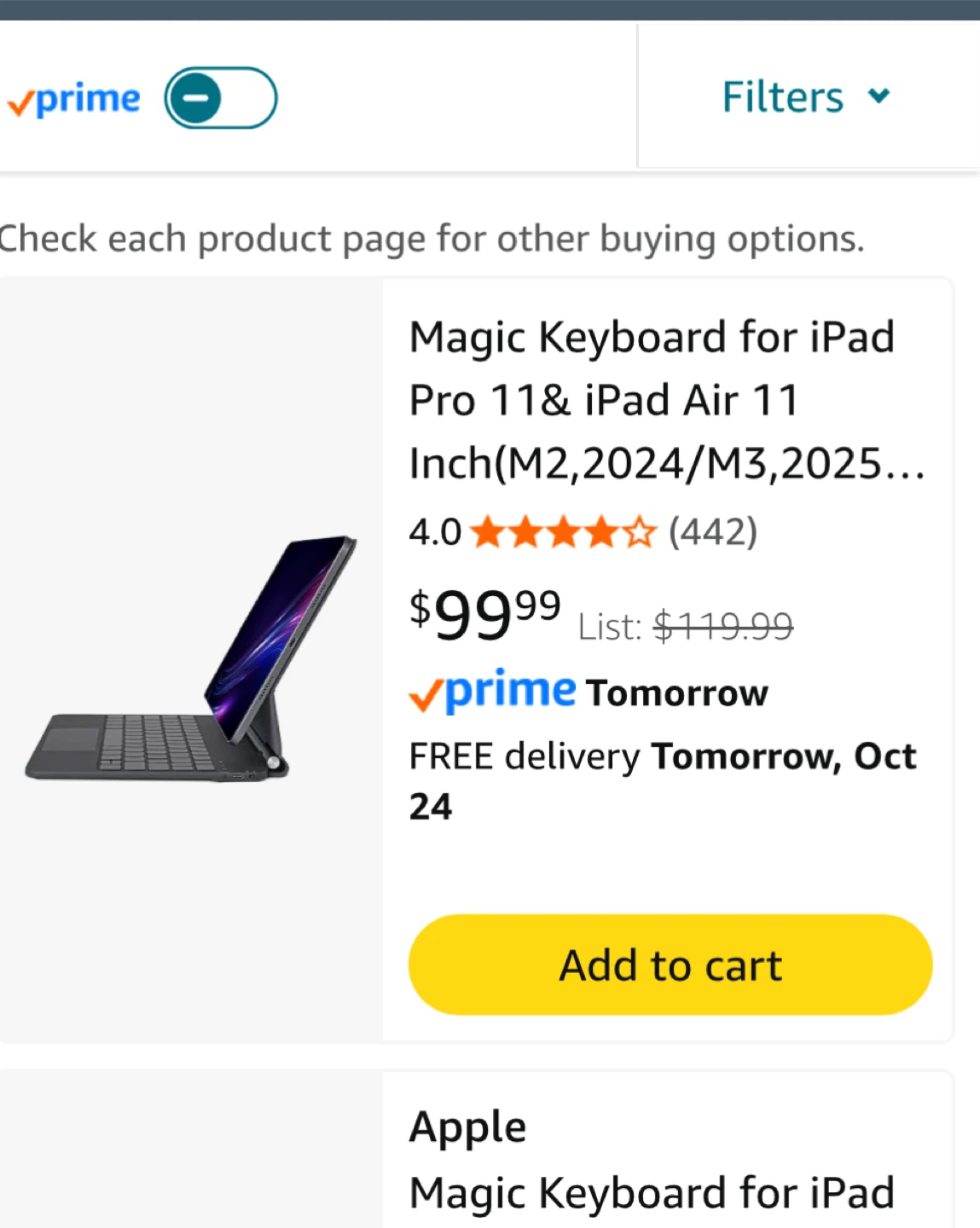 Magnetic Keyboard Case for iPad Pro 11" Black