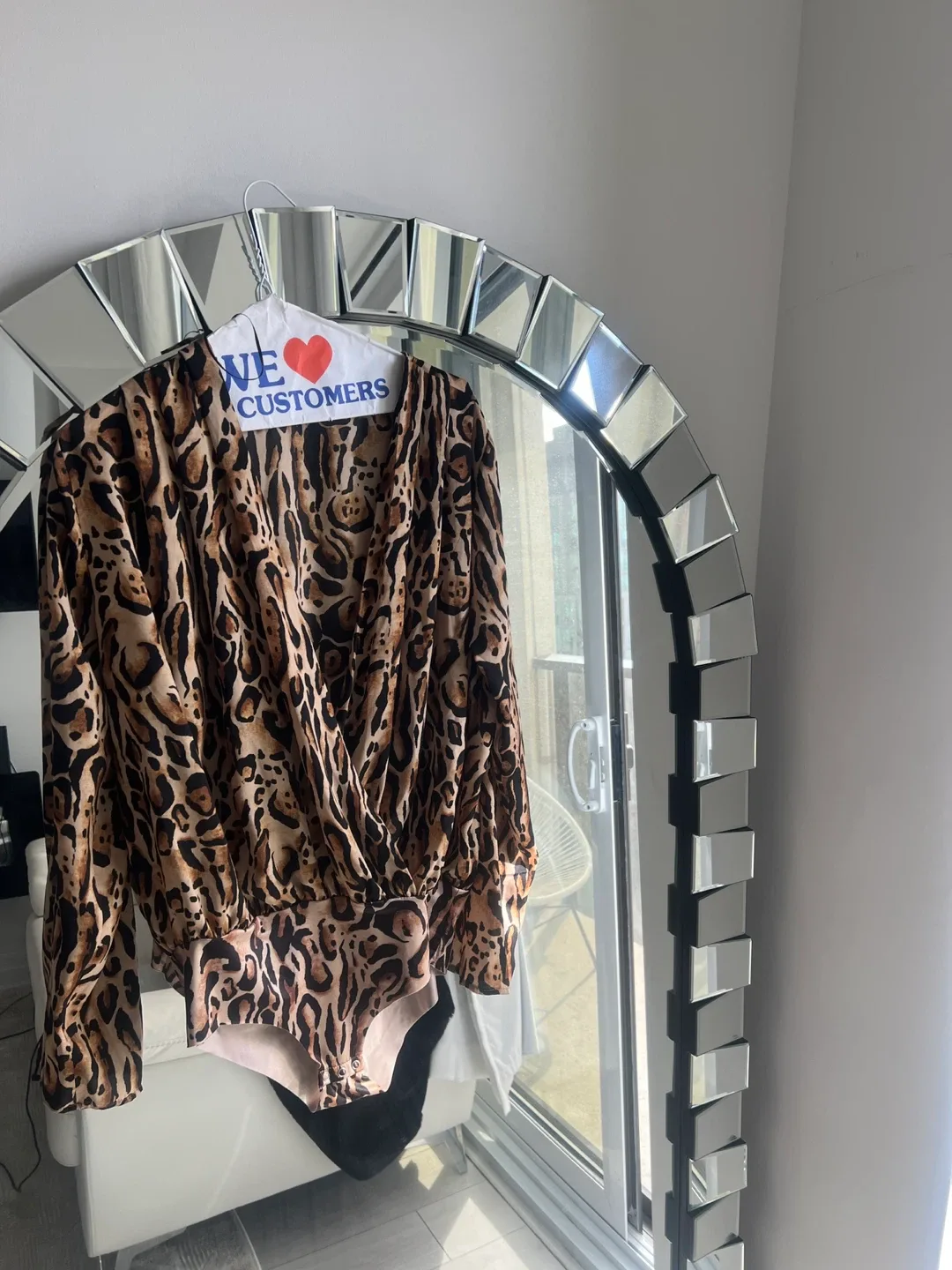 Leopard Print Bodysuit - Size Small image indicator(2)