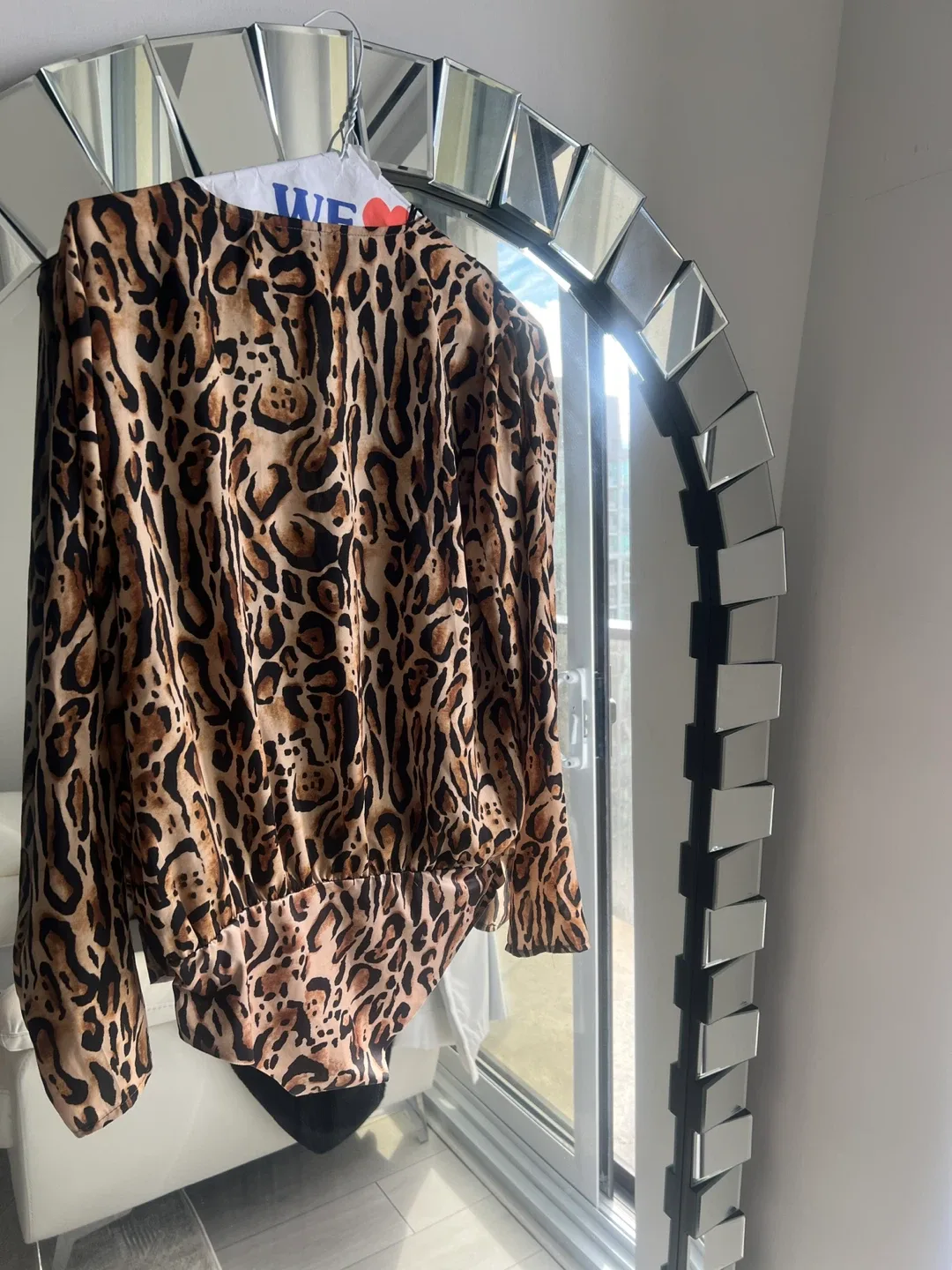 Leopard Print Bodysuit - Size Small