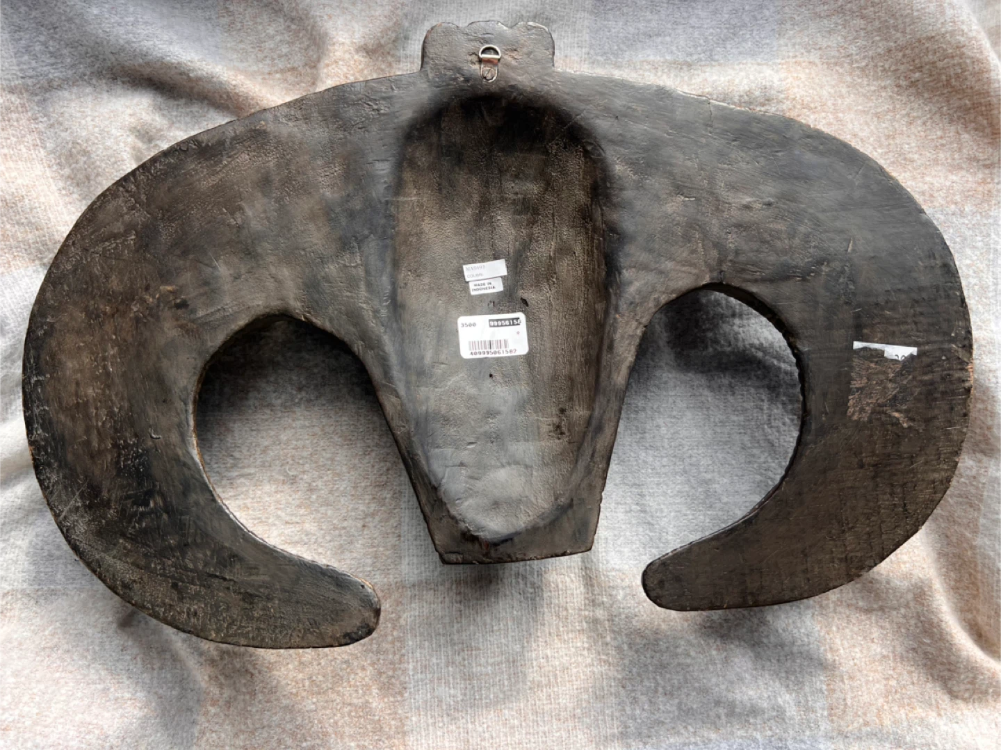 Vintage African Wood Mask Wall Hanging - photo 3