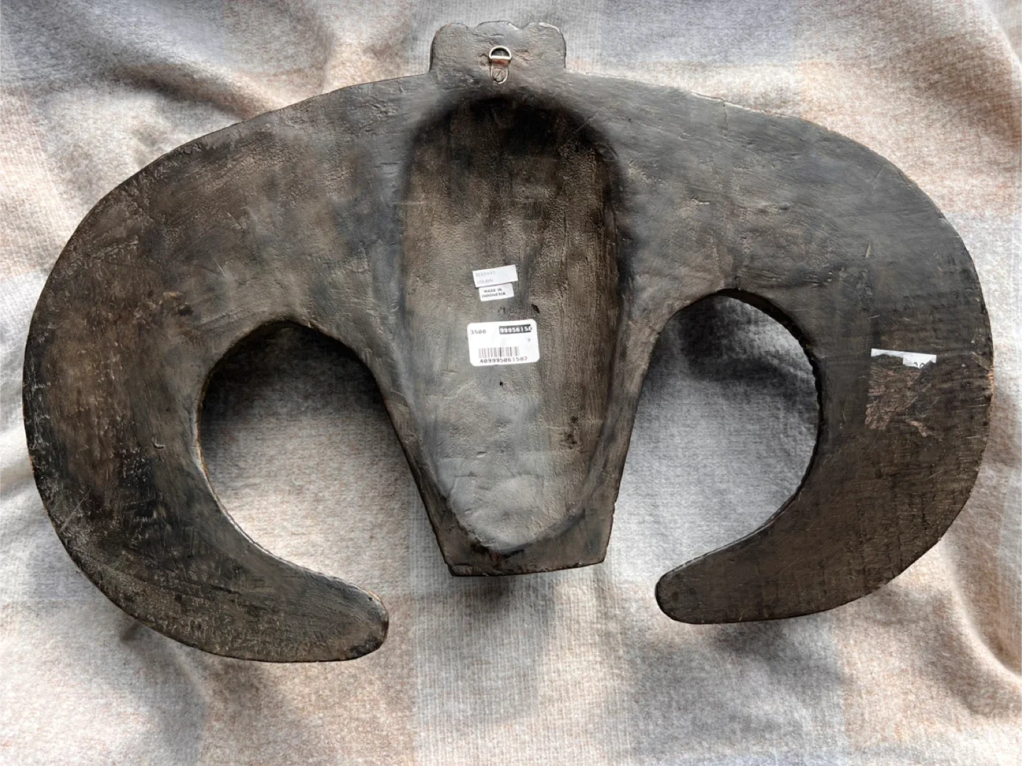 Vintage African Wood Mask Wall Hanging image indicator(3)